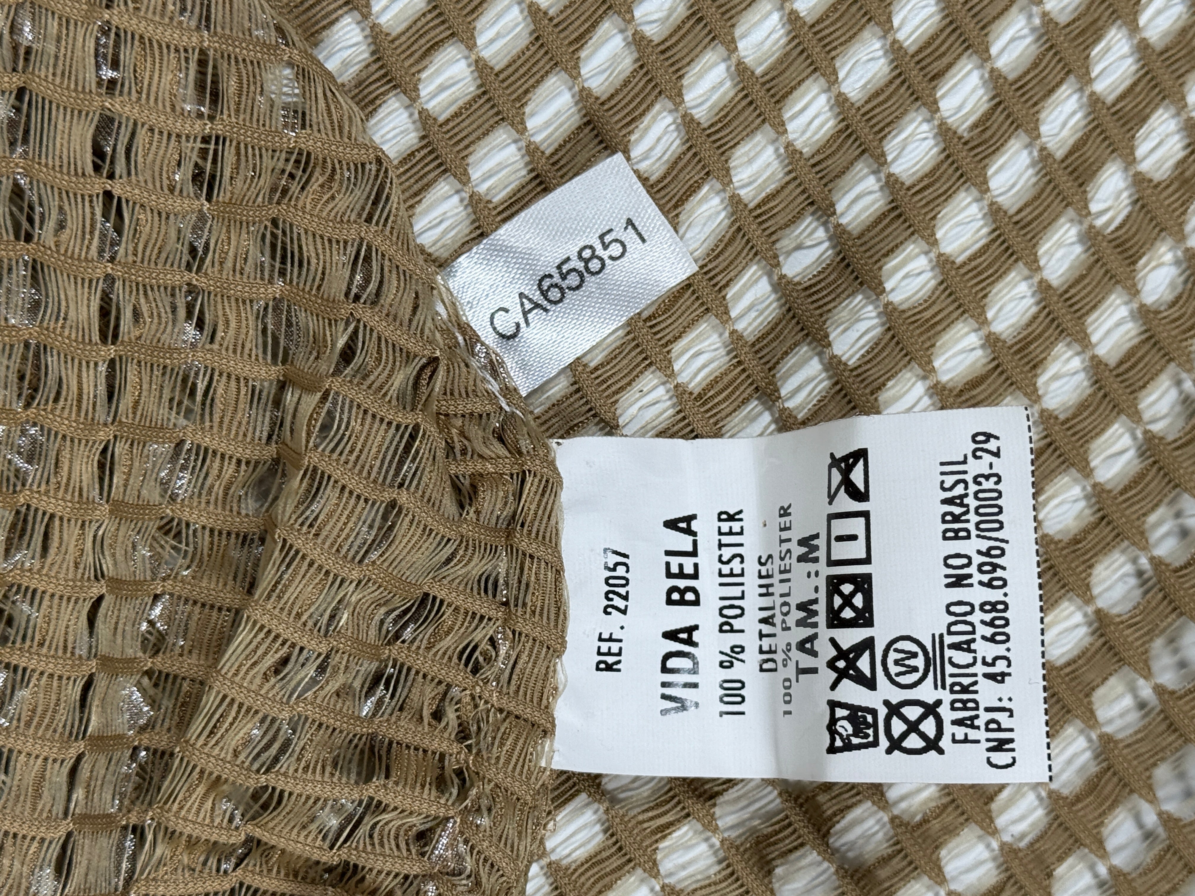 Vida Bela Mesh Velvet “Dolly Shirt” – Gold Western Style, Rare