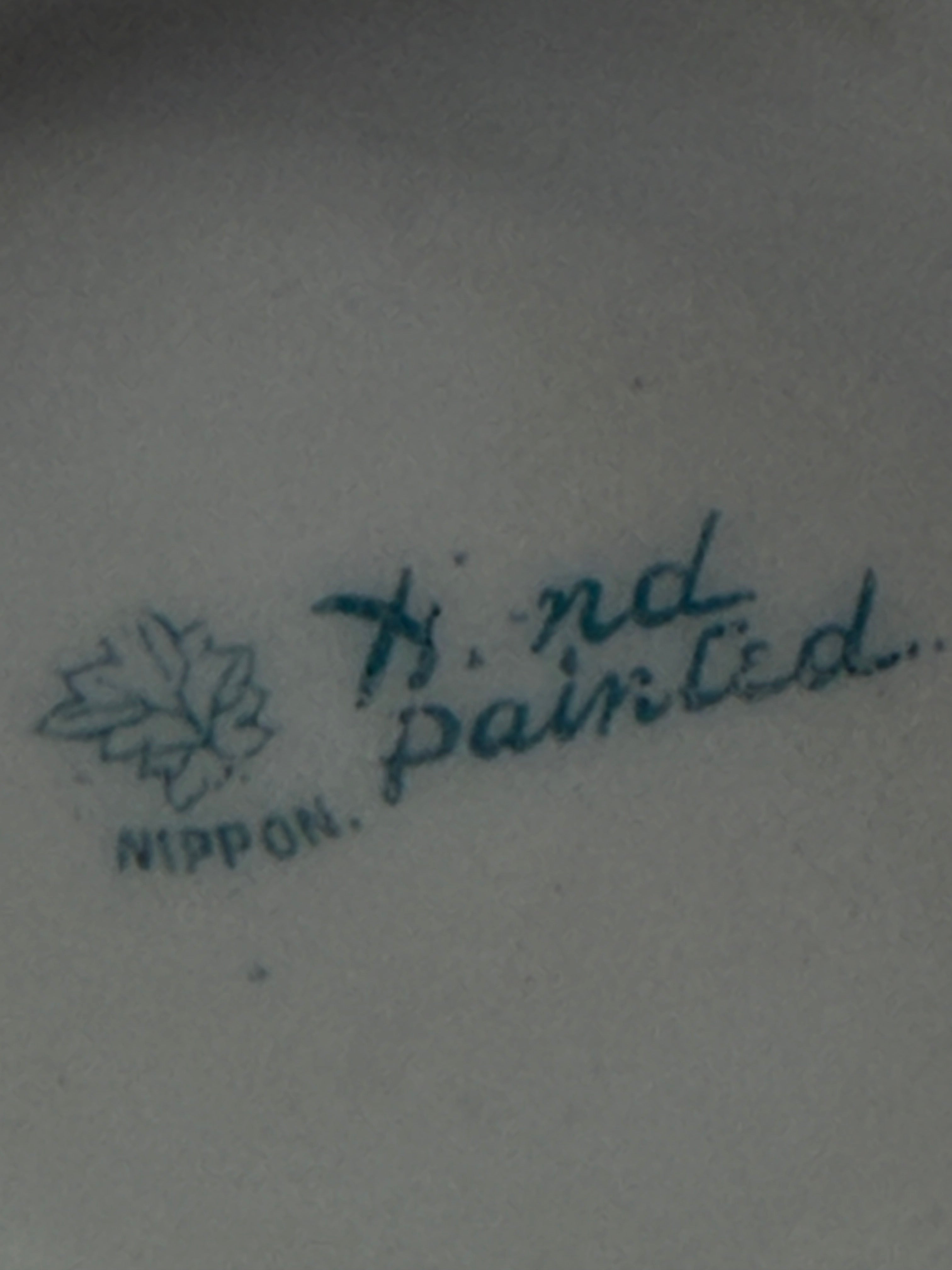 Vase antique japonais peint à la main de 20 cm, motif feuille d'érable, roses dorées