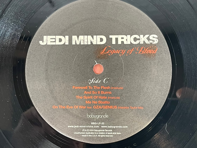 Jedi Mind Tricks - Legacy Of Blood (2xLP, Album) (2004). Cover: G - Album: G