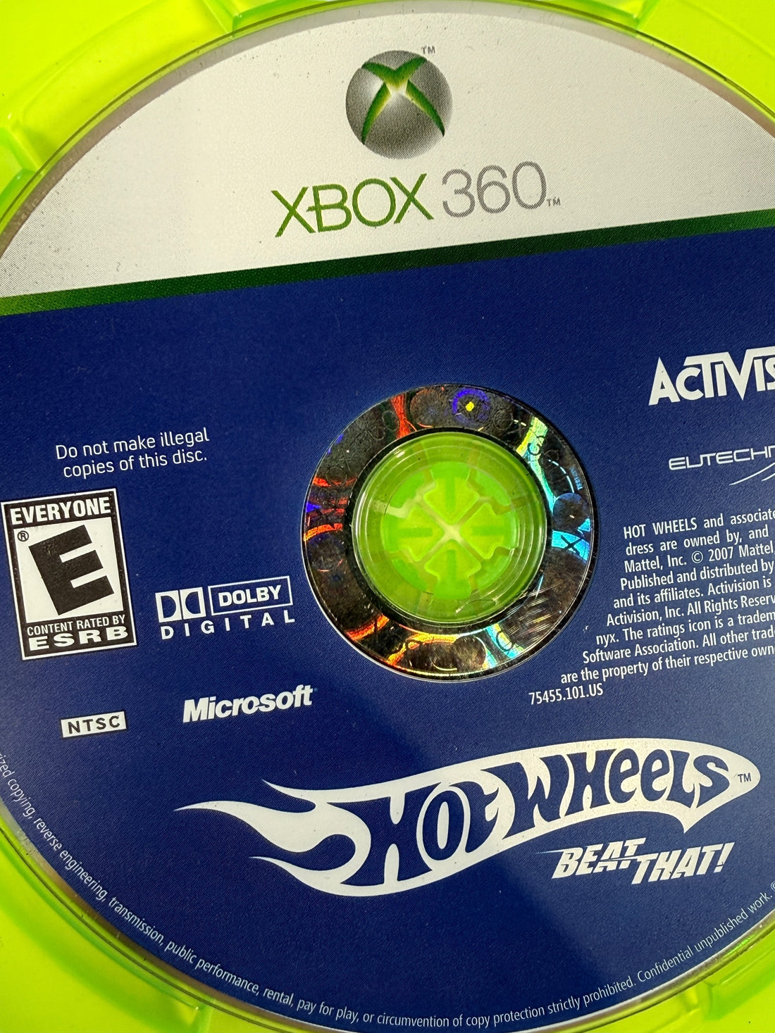 Hot Wheels Beat That Xbox 360 racing game by Activision. Complete with case and disc. Classic arcade Hot Wheels track racing with loops, power-ups and multiplayer fun.
