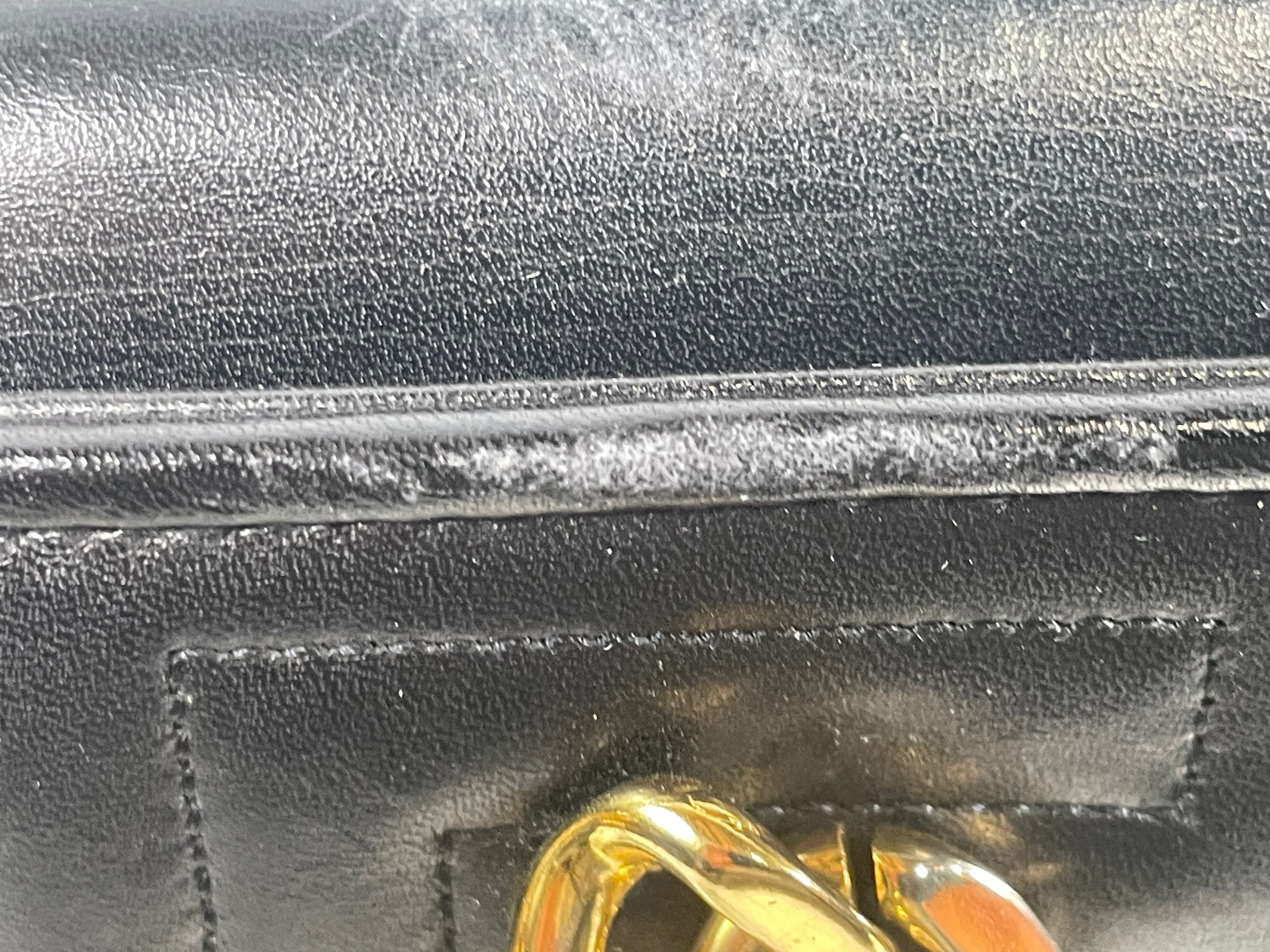 Valentino Orlandi Made In Italy Vintage Black Quilted Leather Bag