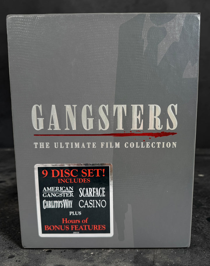 Universal Gangsters Ultimate Film Collection 9 disc DVD box set featuring Scarface Casino Carlitos Way and American Gangster collection