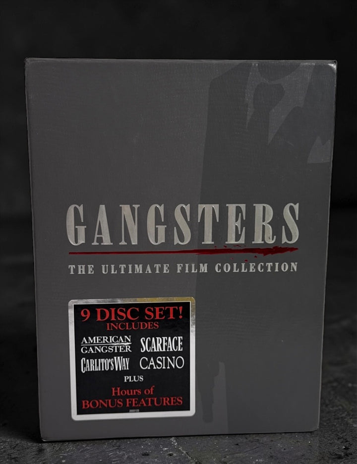 Universal Gangsters Ultimate Film Collection 9 disc DVD box set featuring Scarface Casino Carlitos Way and American Gangster collection