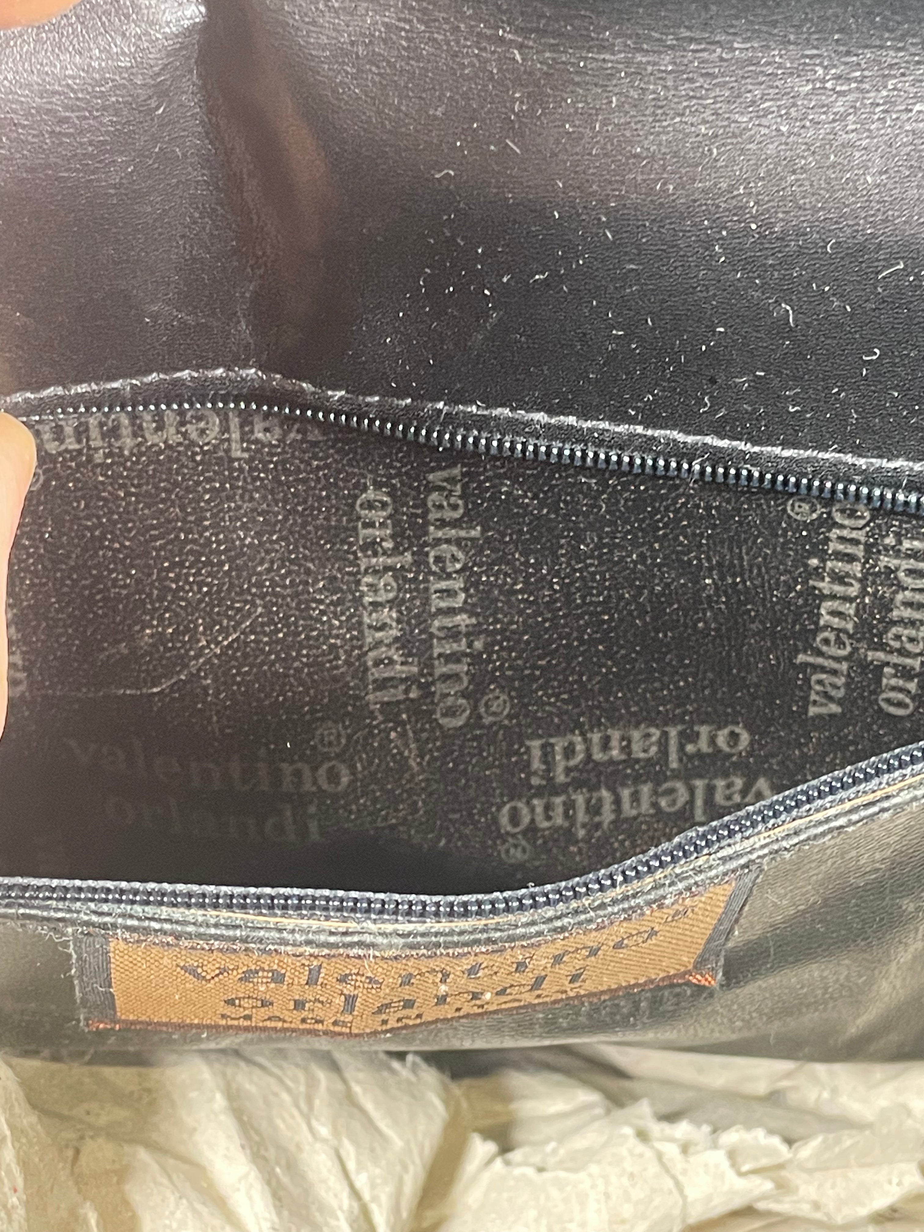 Valentino Orlandi Made In Italy Vintage Black Quilted Leather Bag