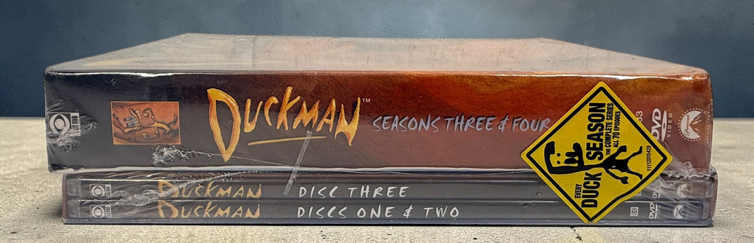 Duckman complete series DVD set seasons 1–4 sealed NOS. Cult 90s animated comedy collection with original packaging. Great for collectors and fans.