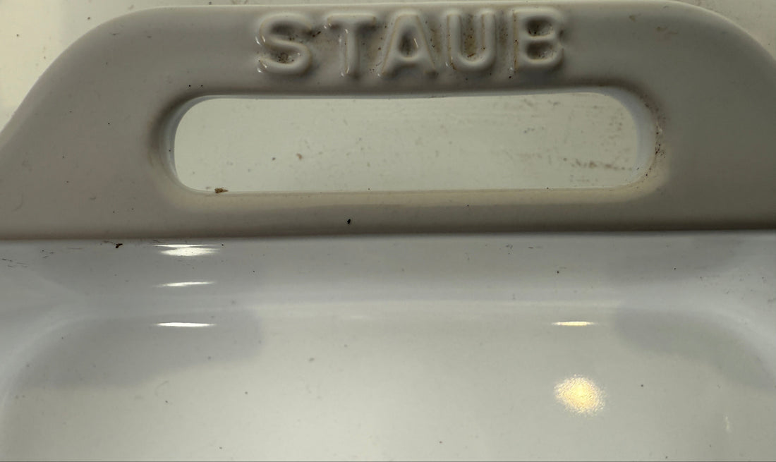 Plat rectangulaire en céramique Staub moderne – 9 x 13 po, blanc