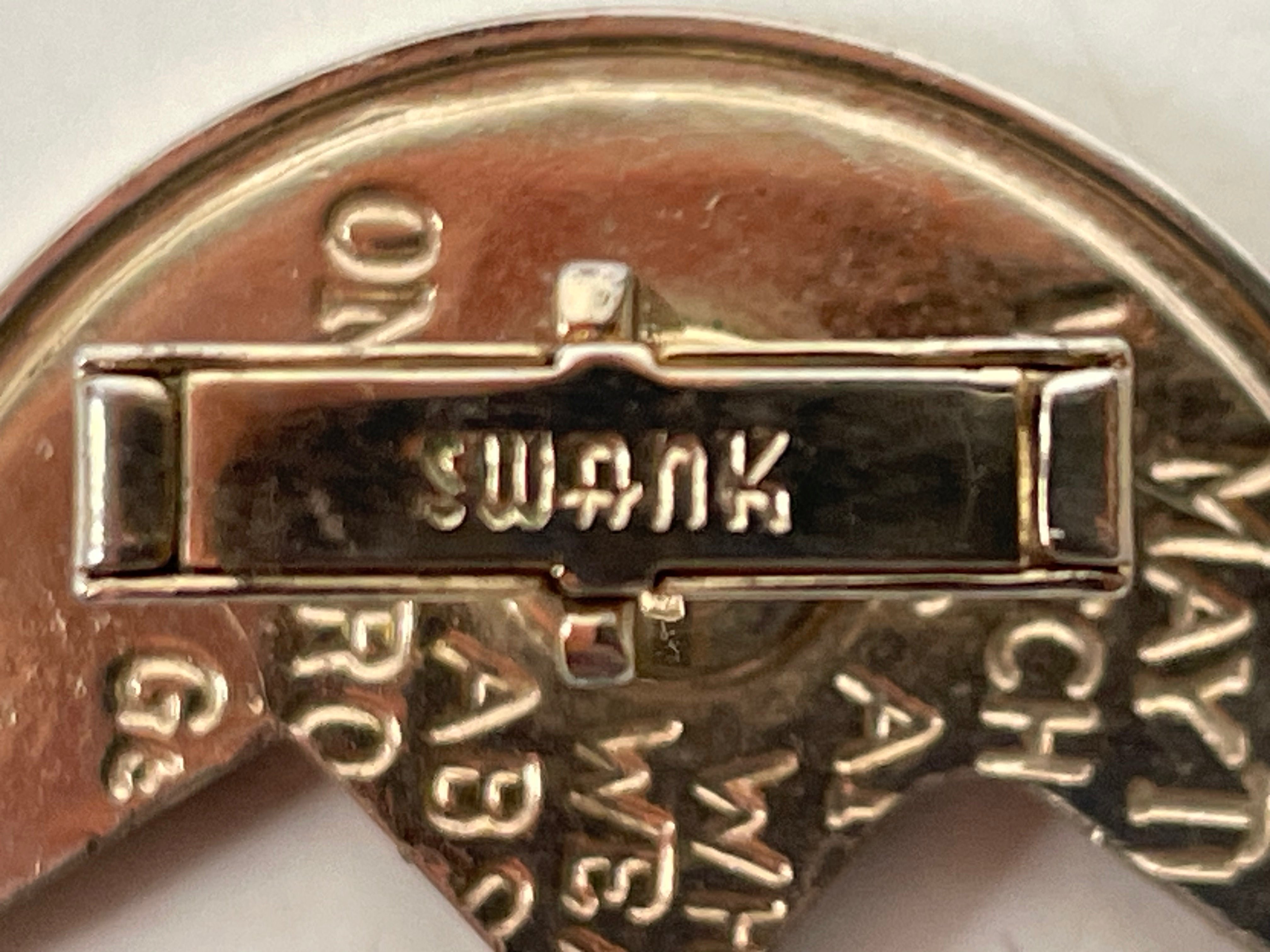 Pair of Cufflinks, Swank Miz Pah, Vintage 1950s