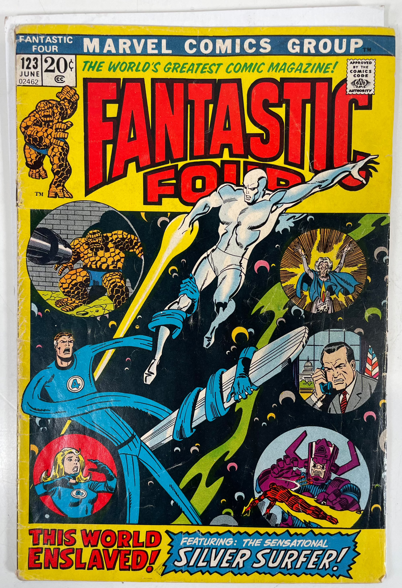 Les Quatre Fantastiques, juin 1972, n° 123 Marvel, Le Surfer d'Argent, à collectionner