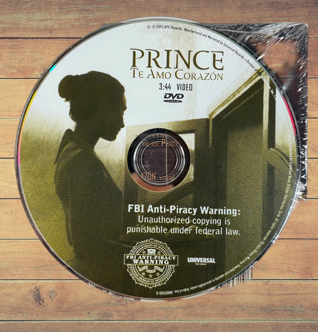 Prince Te Amo Corazón 2005 DVD single sealed, rare music video directed by Salma Hayek. NPG Records collectible for Prince fans and collectors.