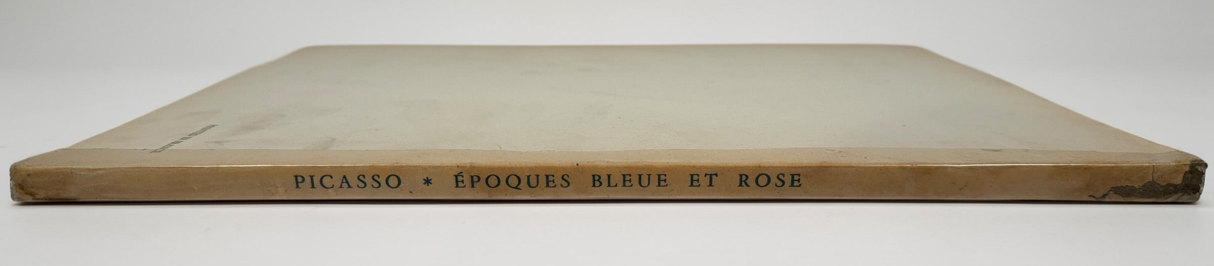1955 Picasso art book with Blue and Rose period plates. French edition from Éditions du Chêne. Vintage decorative art book with full-page reproductions.