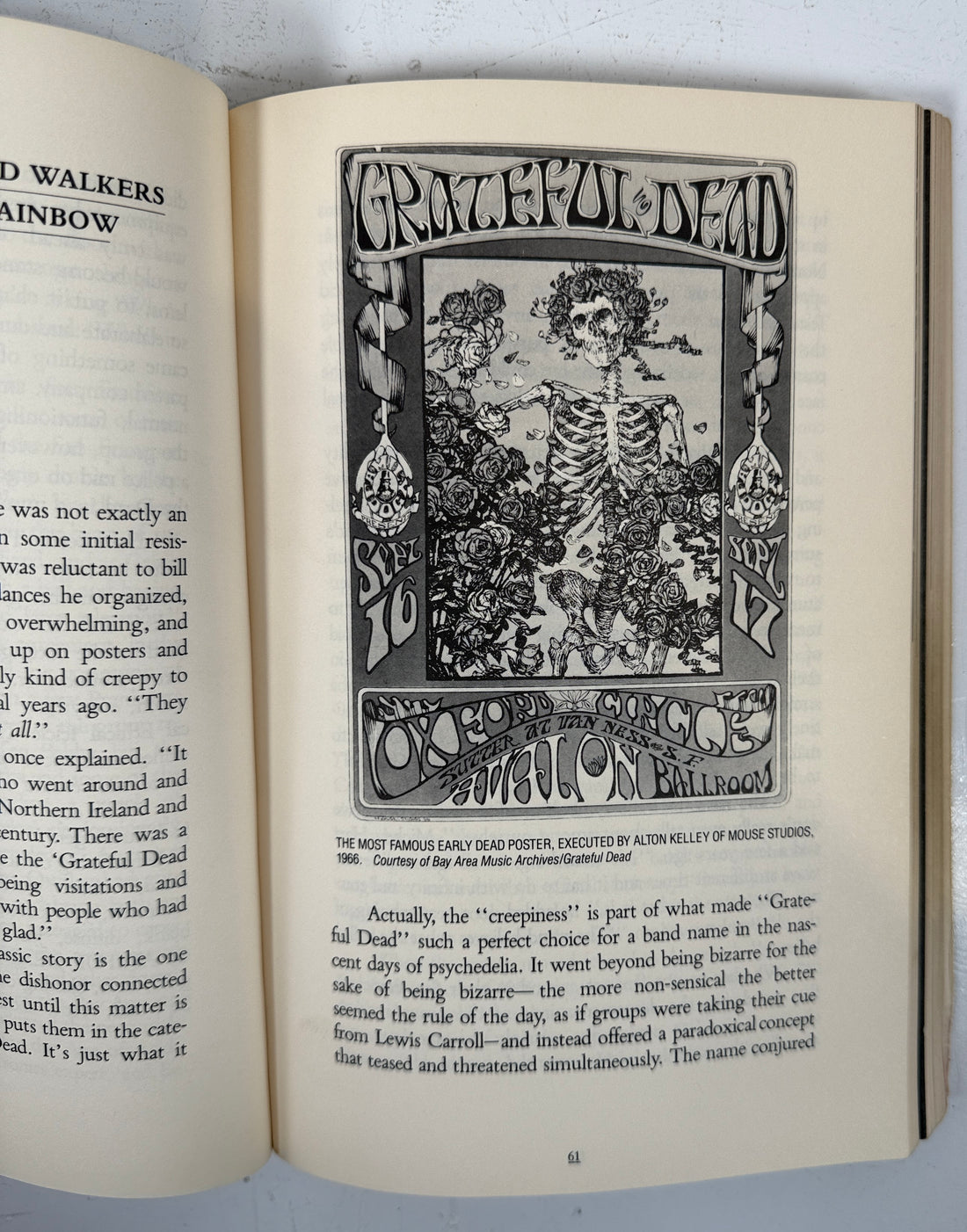 Livre des Grateful Dead de 1983 – La musique ne s'est jamais arrêtée, 1re impression, broché