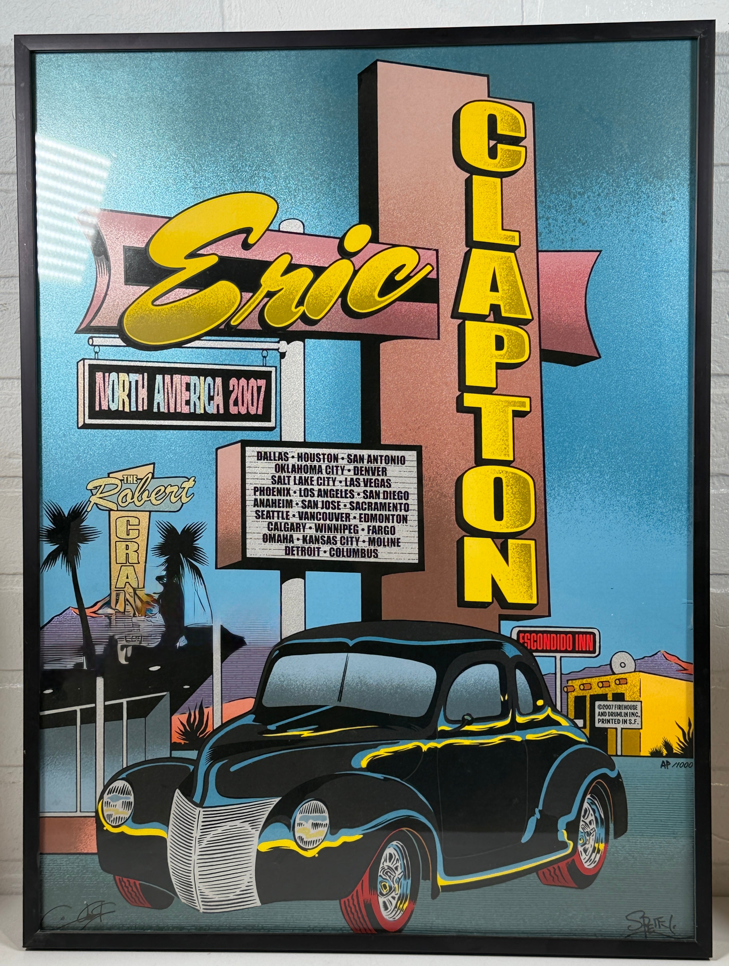 Eric Clapton 2007 Tour Poster – Chuck Sperry Signed A/P, Firehouse