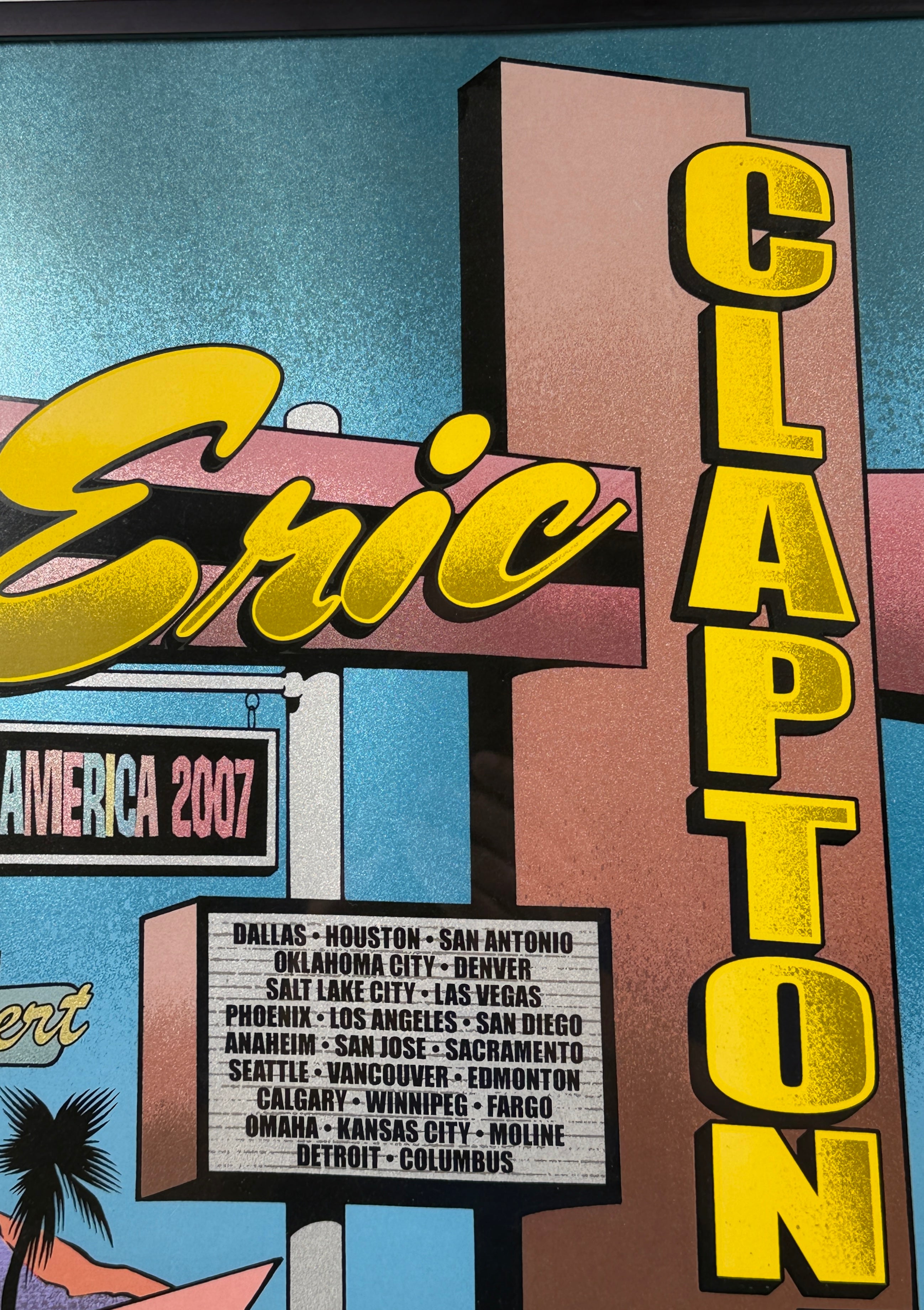 Eric Clapton 2007 Tour Poster – Chuck Sperry Signed A/P, Firehouse