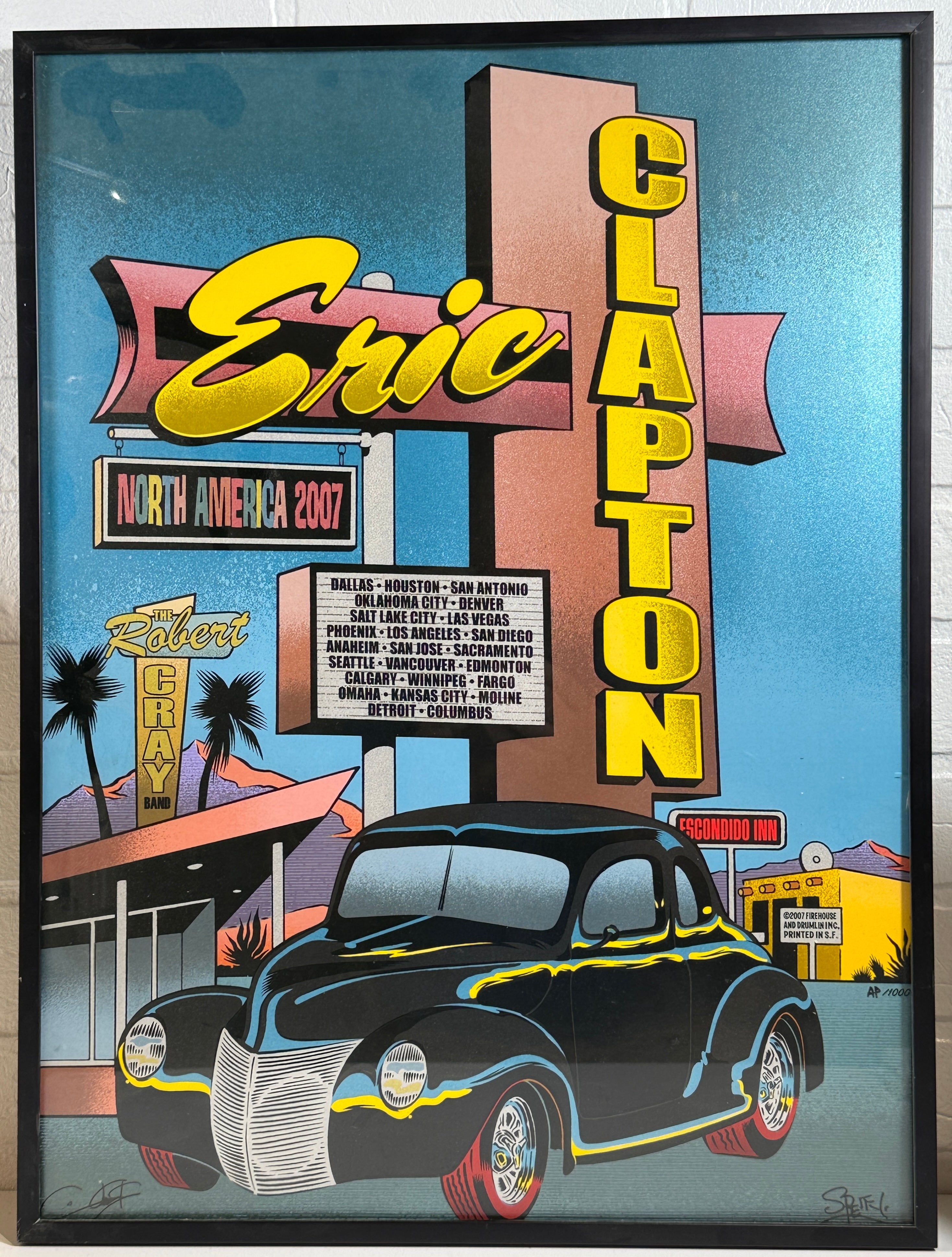 Eric Clapton 2007 Tour Poster – Chuck Sperry Signed A/P, Firehouse