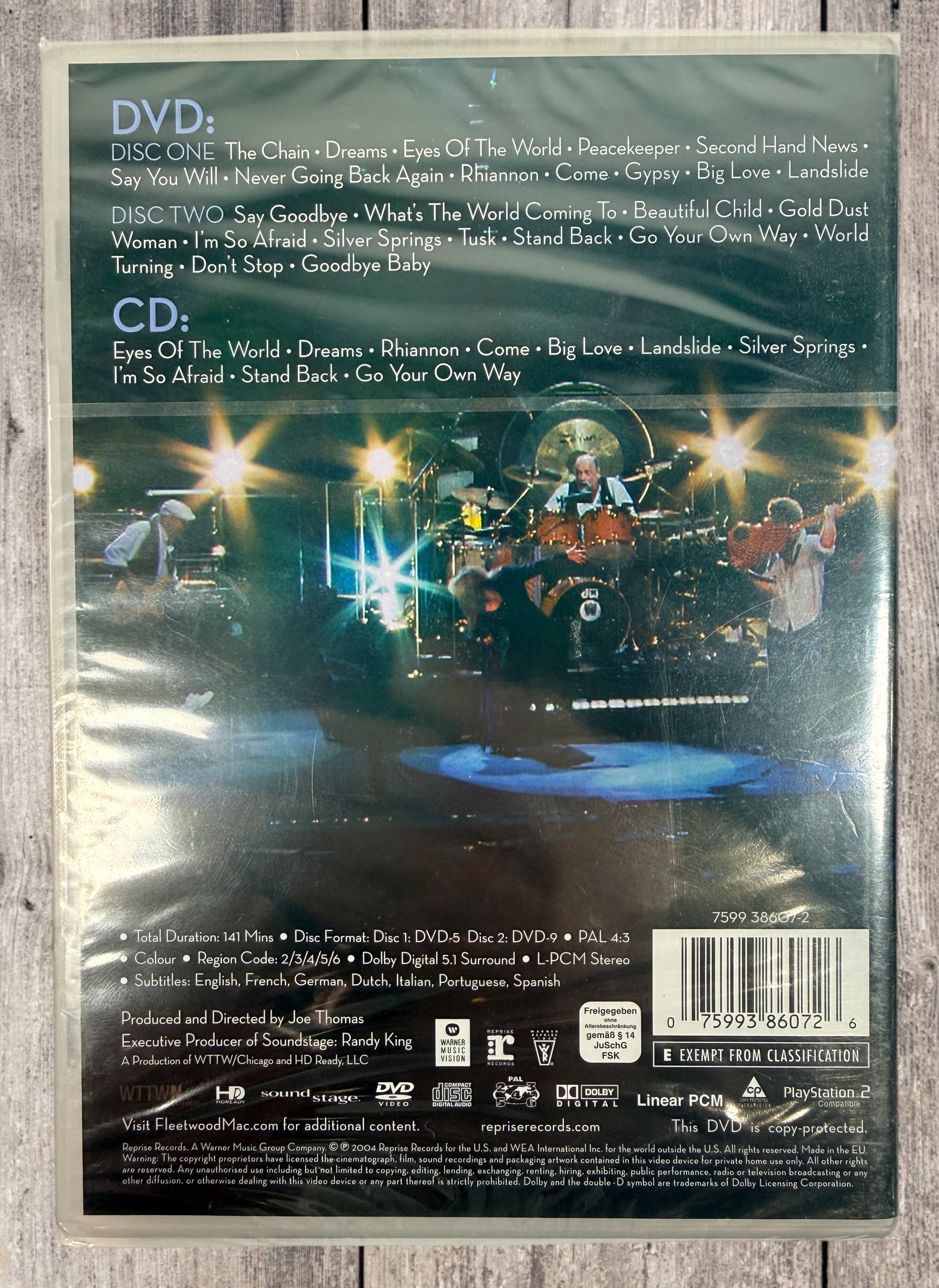 Fleetwood Mac Live In Boston DVD CD concert set sealed copy includes Dreams Rhiannon Landslide Go Your Own Way classic rock live performance 3 disc