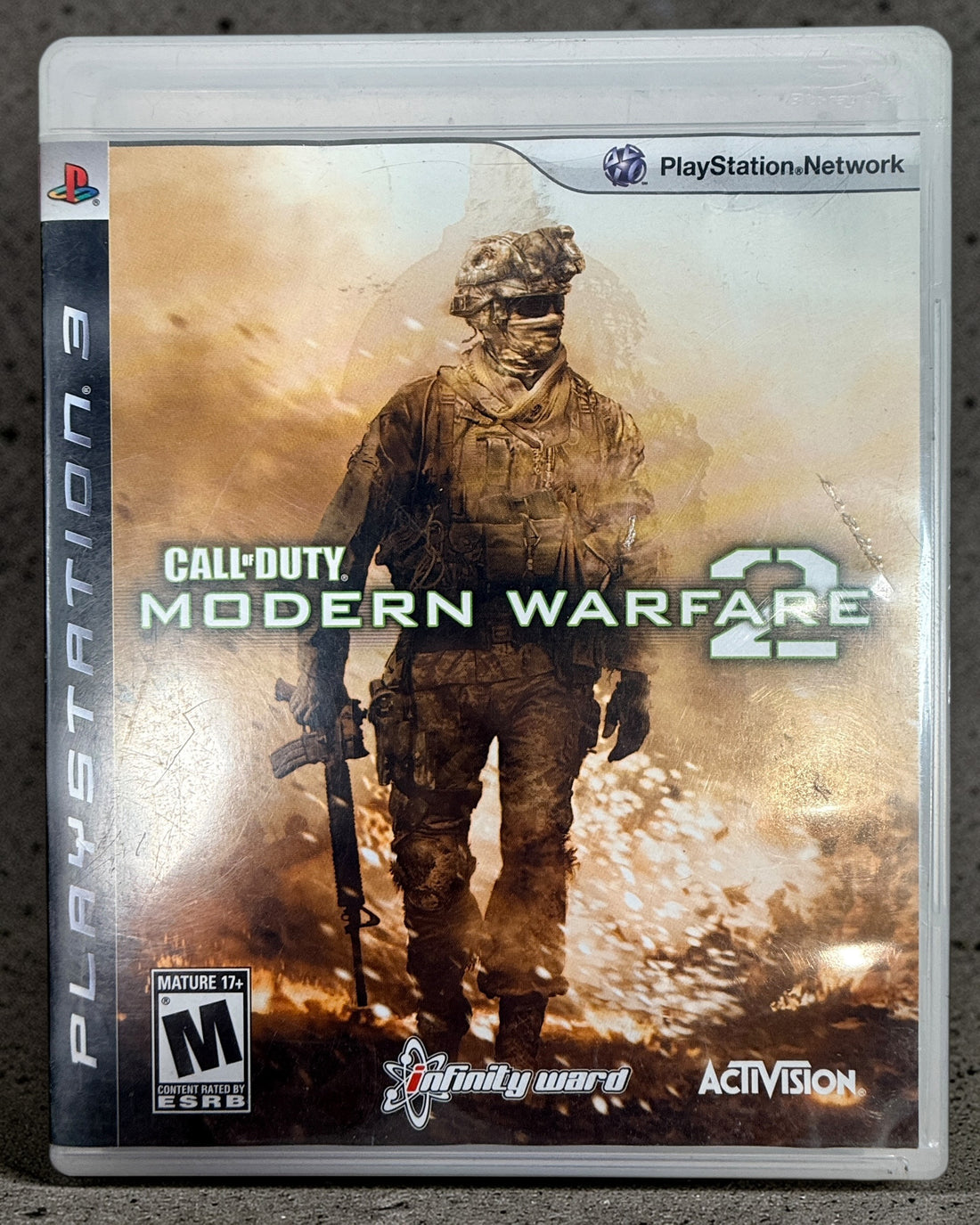Call of Duty Modern Warfare 2 PS3 complete with case manual and tested disc. Classic FPS title from Infinity Ward in very good condition.