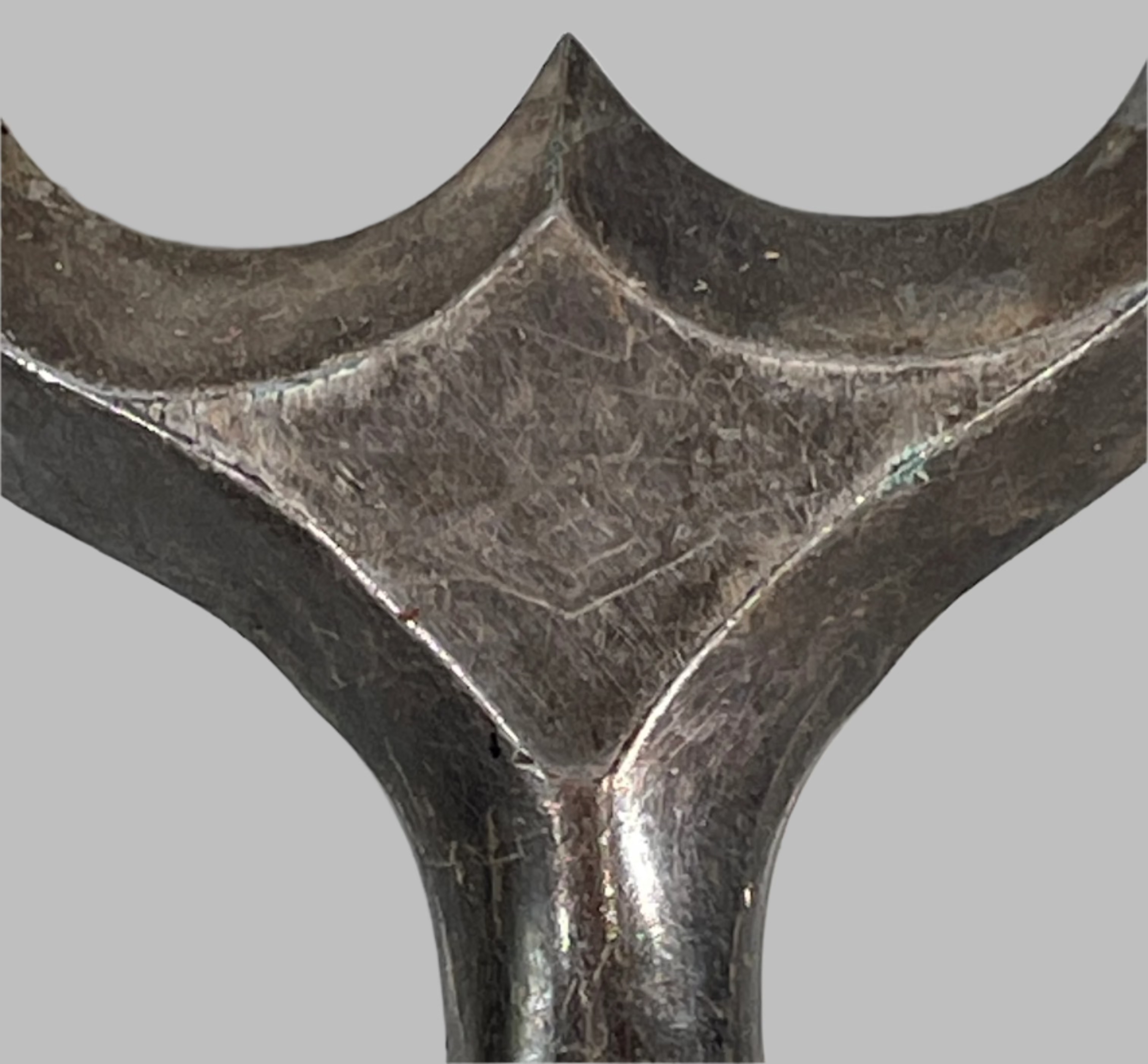 Ensemble de 3, service à découper avec manches en os, 1 couteau et 2 fourchettes.