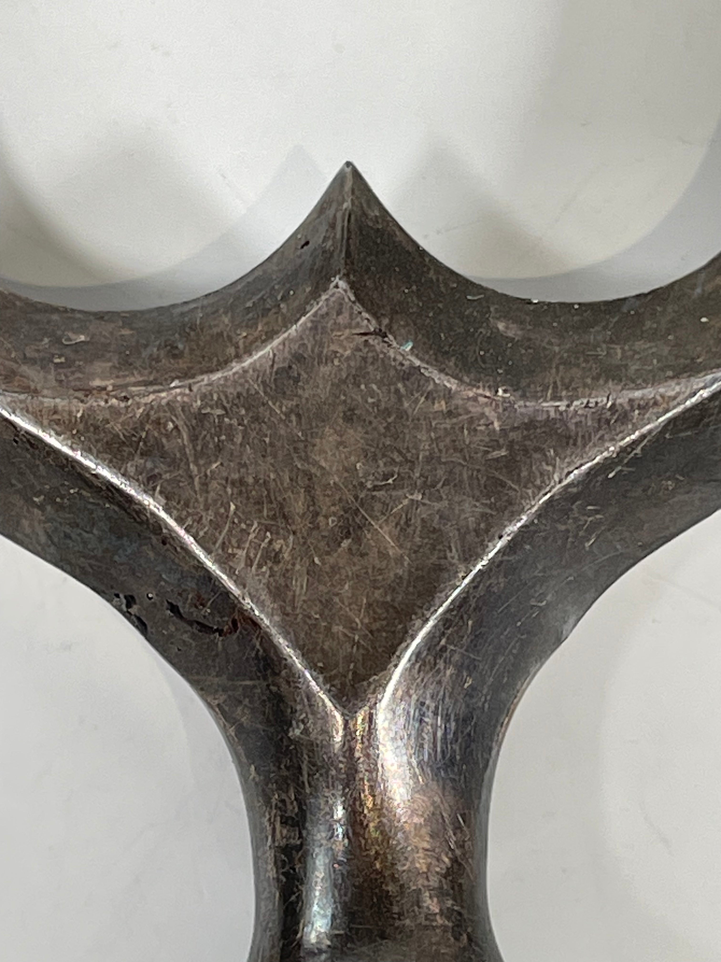 Ensemble de 3, service à découper avec manches en os, 1 couteau et 2 fourchettes.