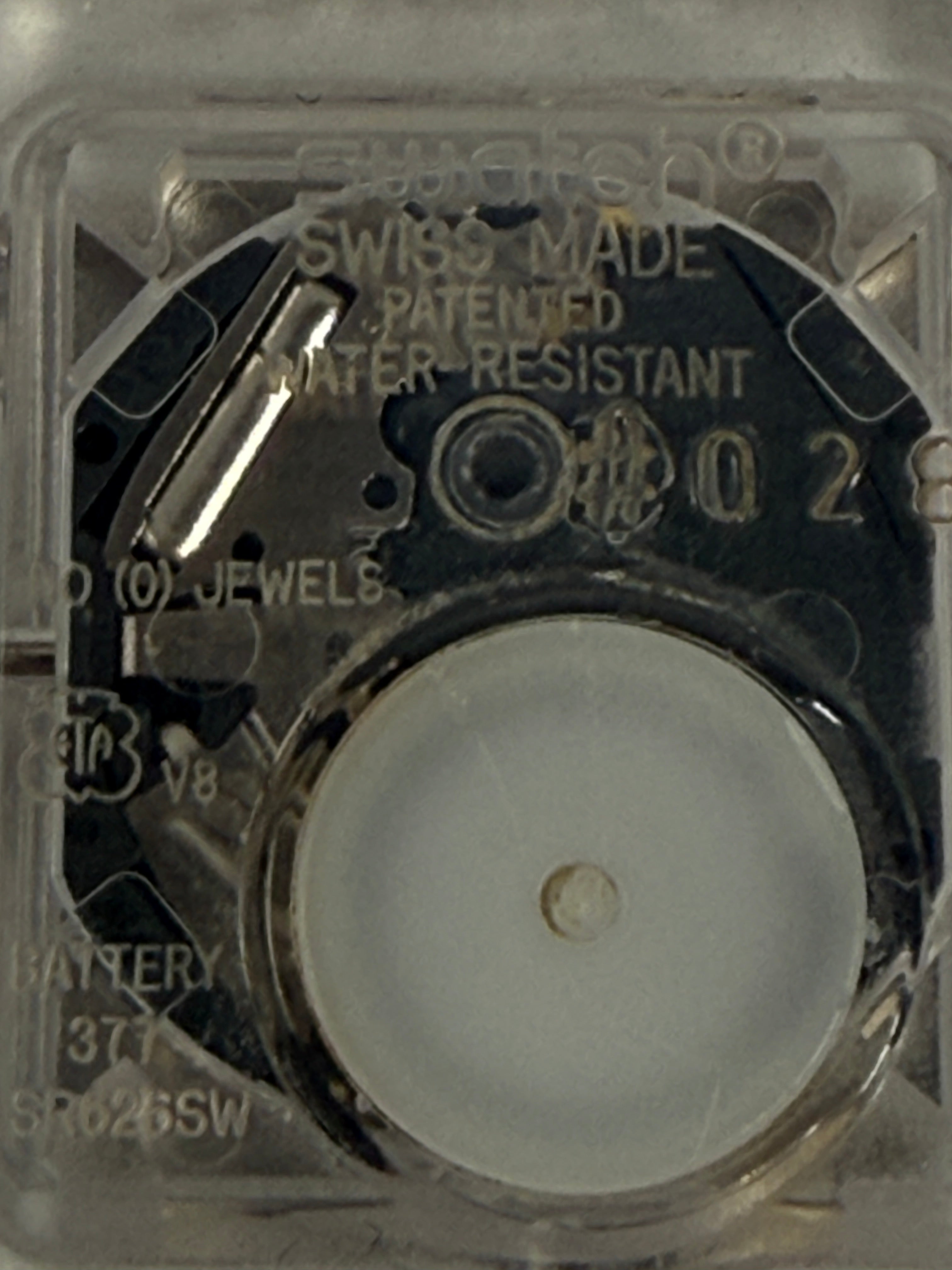 Montre-bracelet carrée vintage Swatch en émail – Bleu et violet