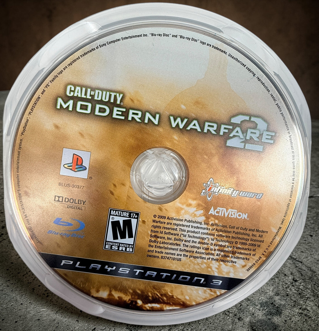 Call of Duty Modern Warfare 2 PS3 complete with case manual and tested disc. Classic FPS title from Infinity Ward in very good condition.