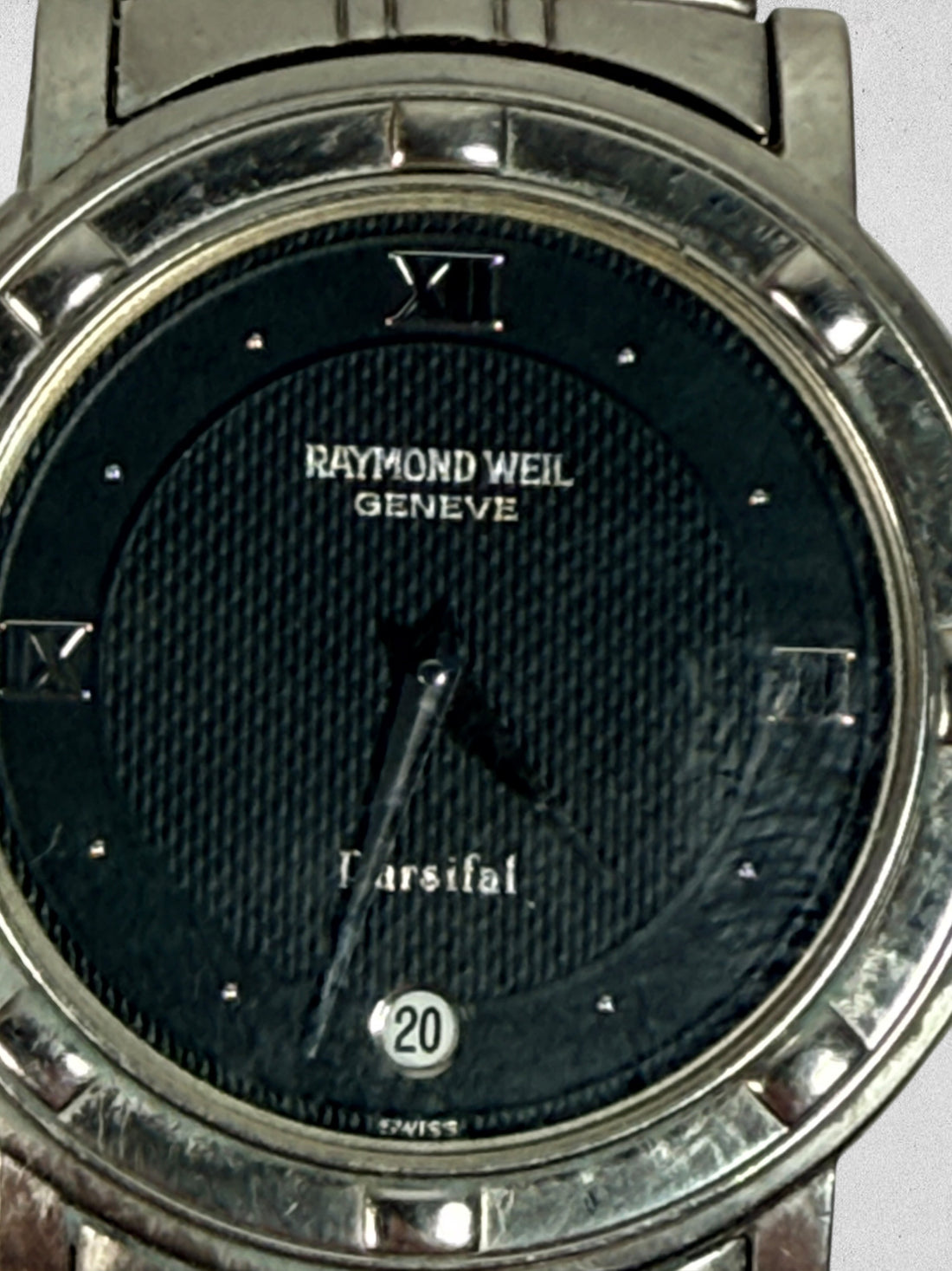 Raymond Weil Parsifal Watch, Swiss Quartz, Black Dial, Date, Steel.