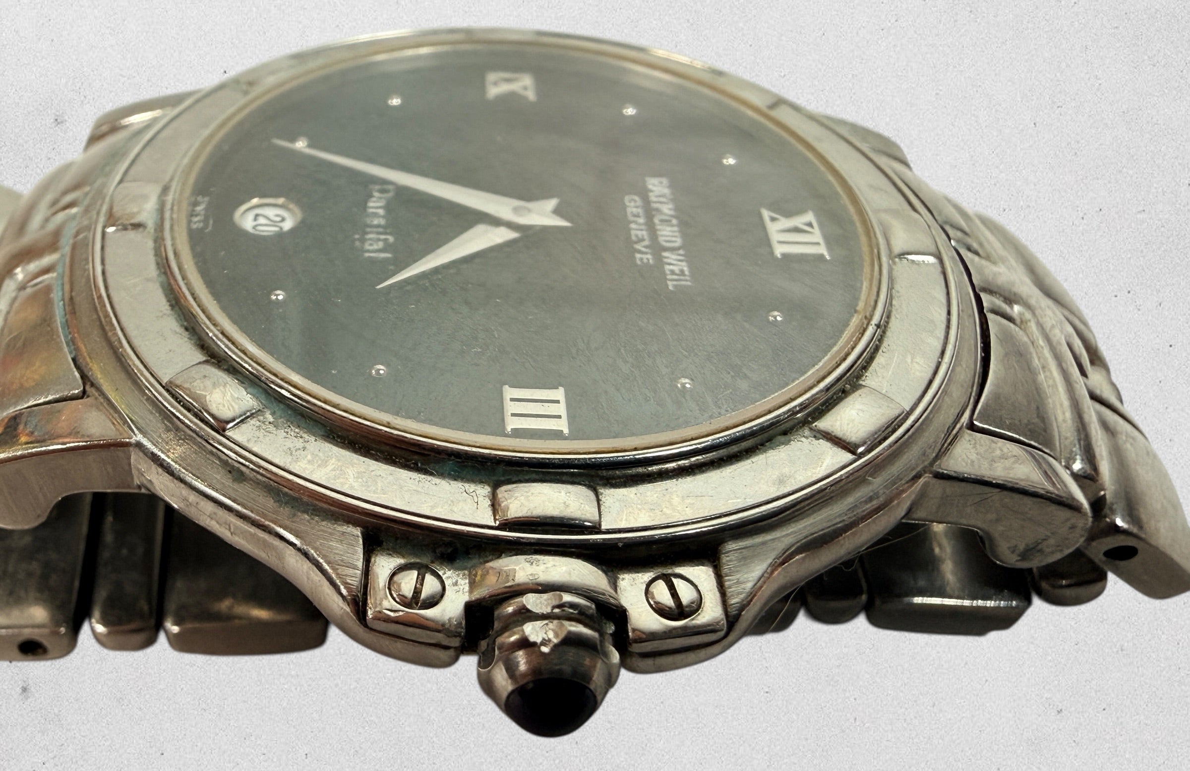 Raymond Weil Parsifal Watch, Swiss Quartz, Black Dial, Date, Steel.