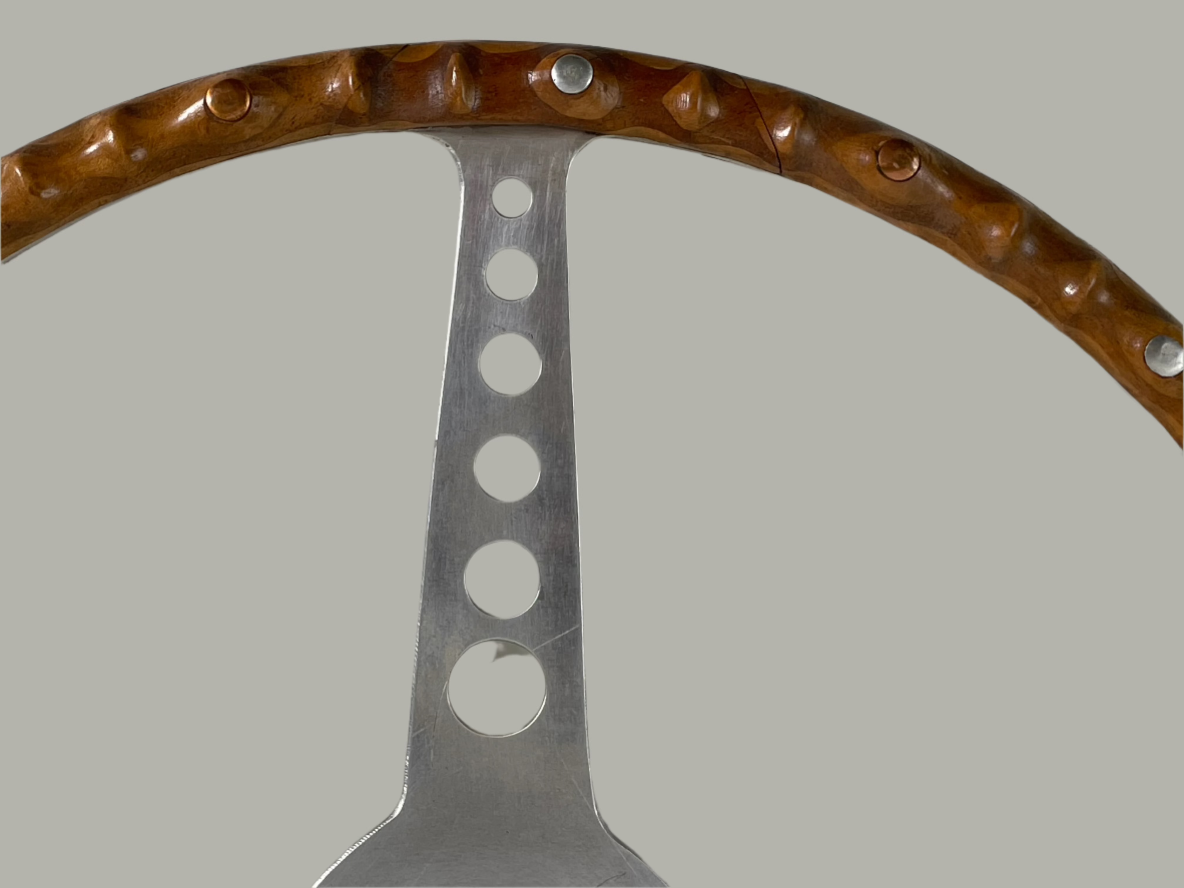 Collectible Steering Wheel, Decorative, Wood and Metal Frame