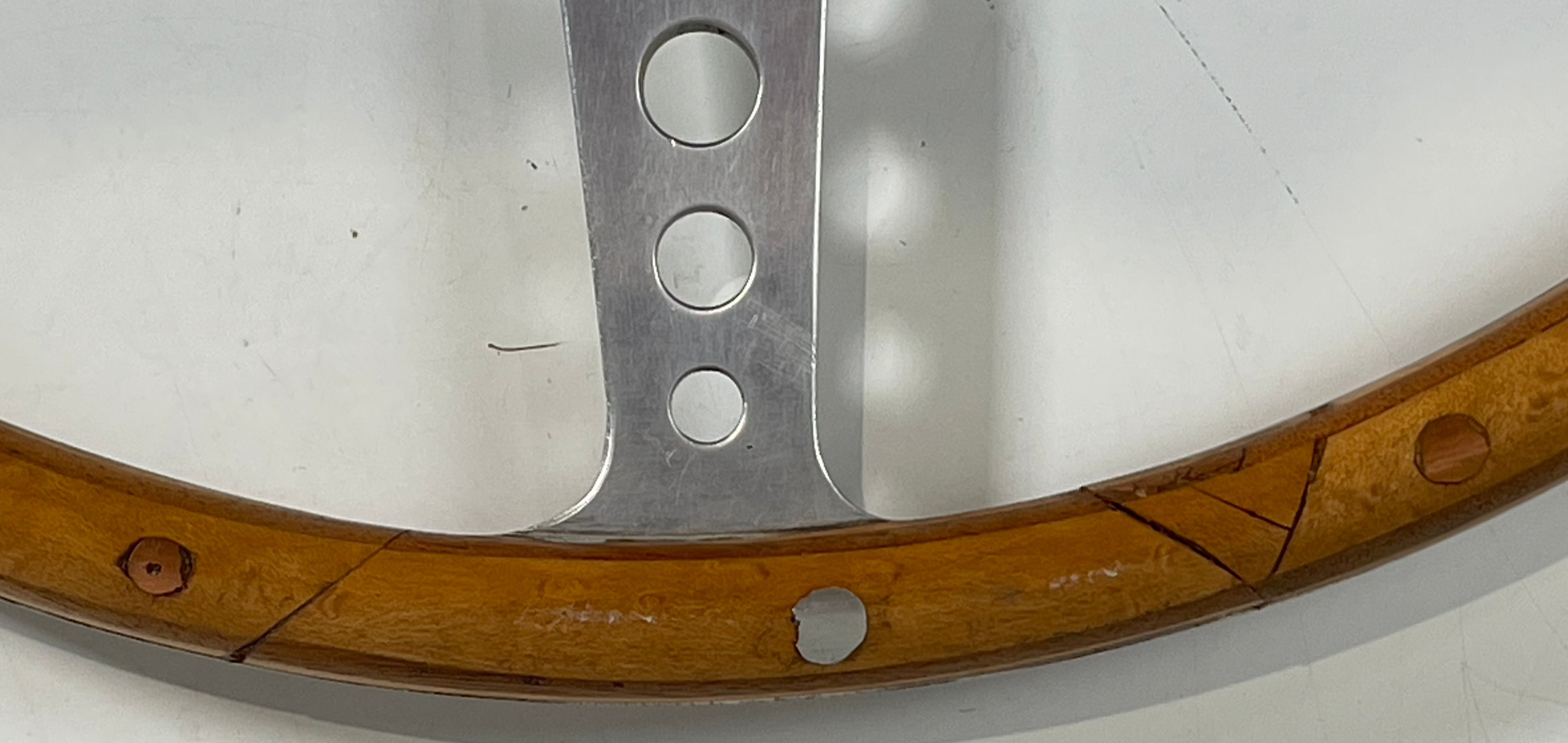 Collectible Steering Wheel, Decorative, Wood and Metal Frame