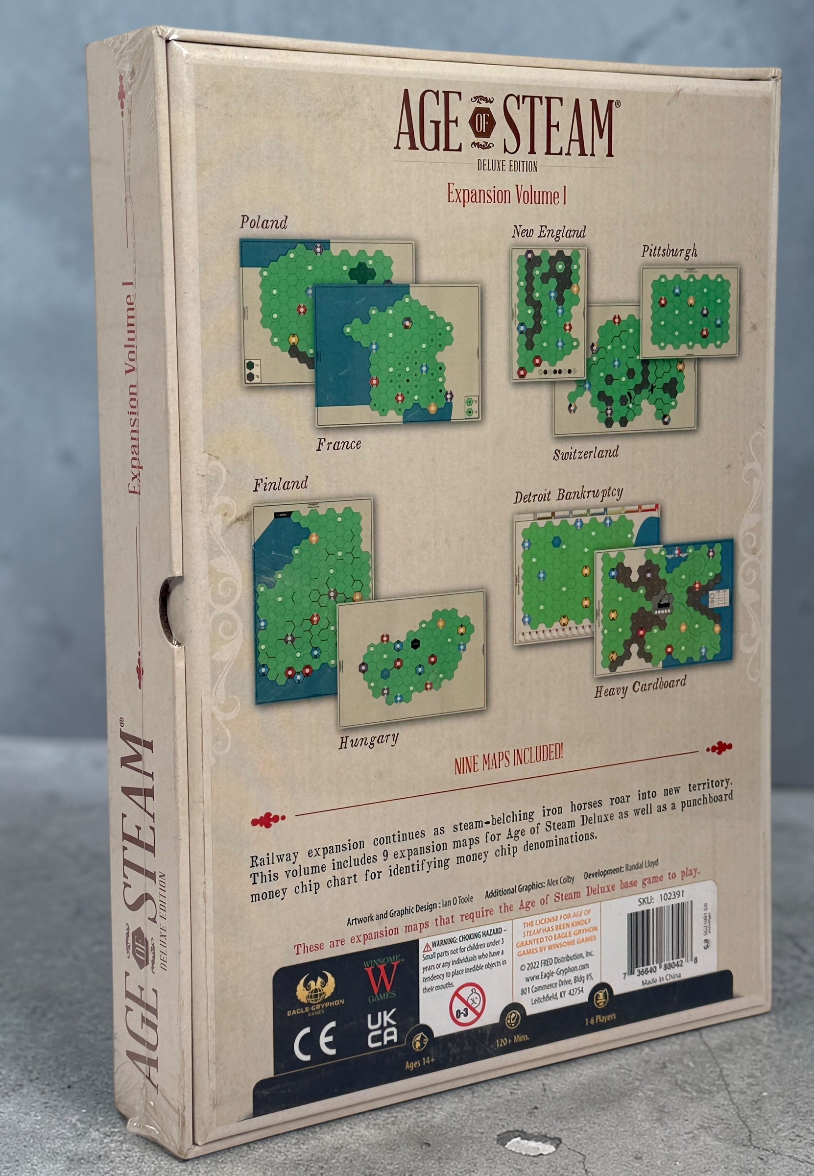 Age of Steam Deluxe Edition Expansion Volume I Board Game, Sealed.