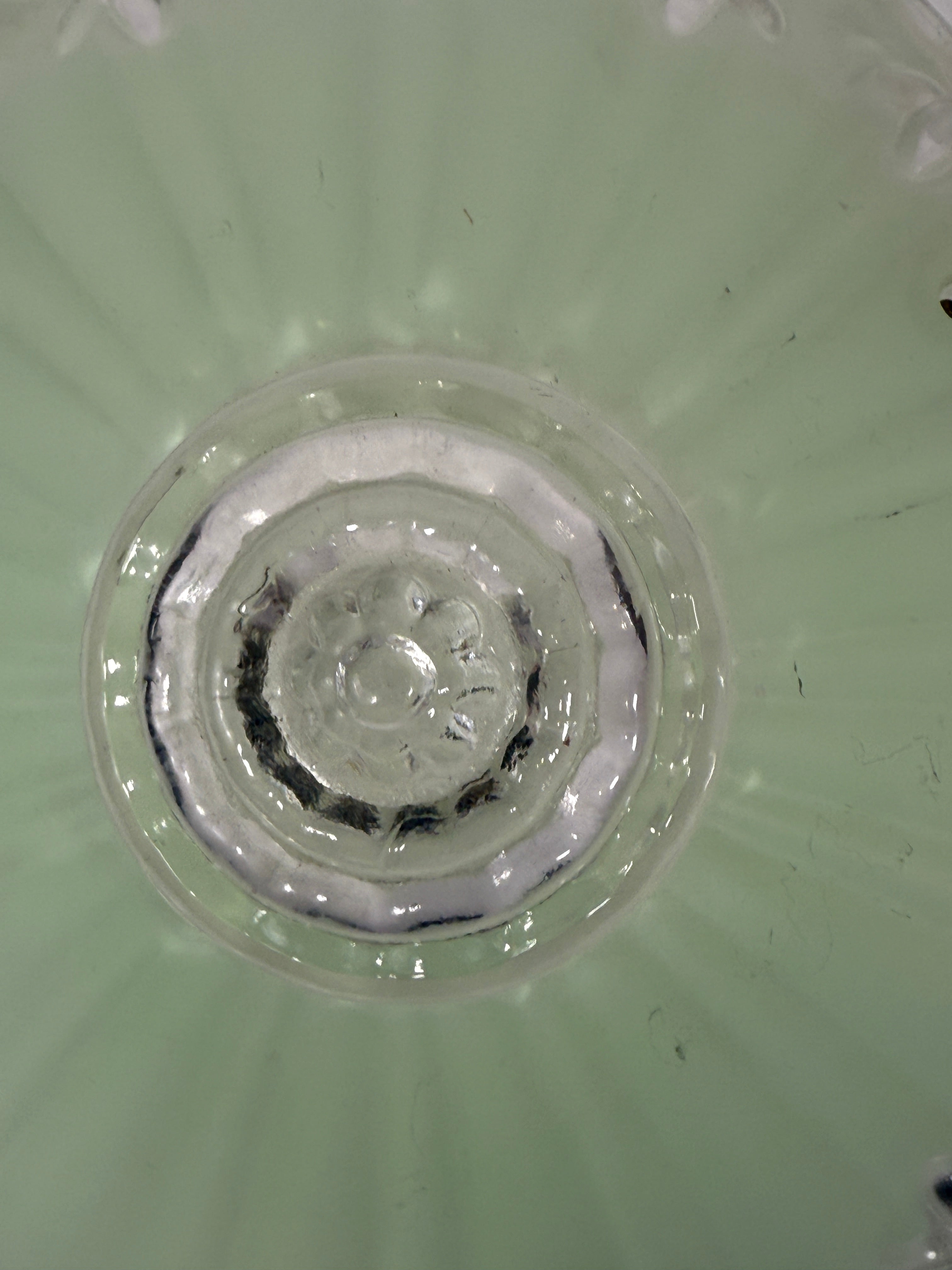 Mid-Century Frosted Glass Ceiling Light Shade – Scalloped Edge, Art Deco