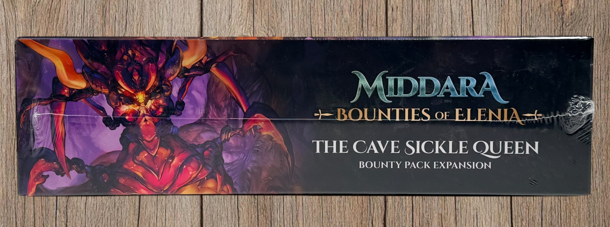 Middara Cave Sickle Queen expansion sealed board game add-on with miniatures cards bounty pack for Act 1 collectors rare narrative dungeon crawler content.