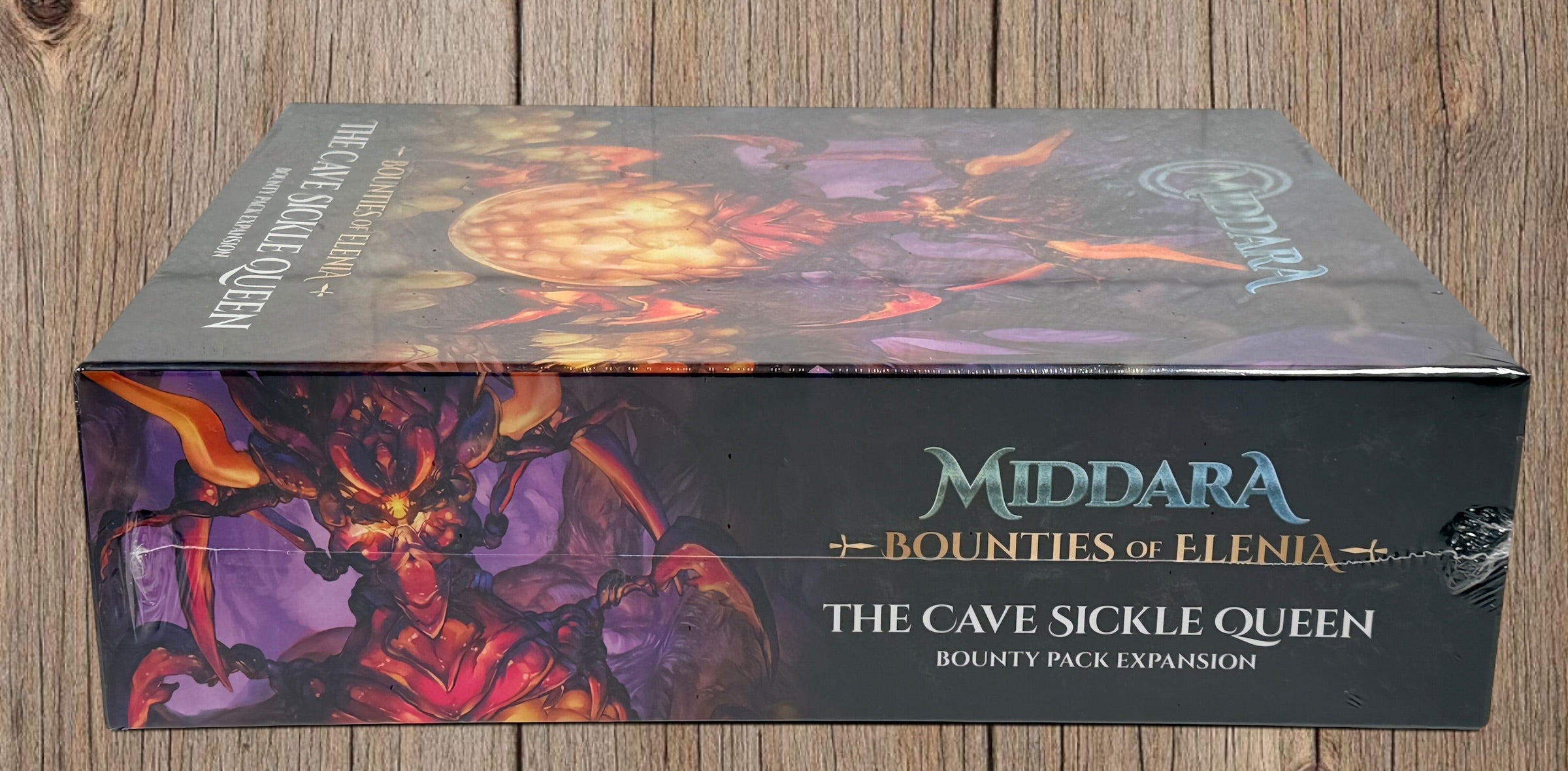 Middara Cave Sickle Queen expansion sealed board game add-on with miniatures cards bounty pack for Act 1 collectors rare narrative dungeon crawler content.