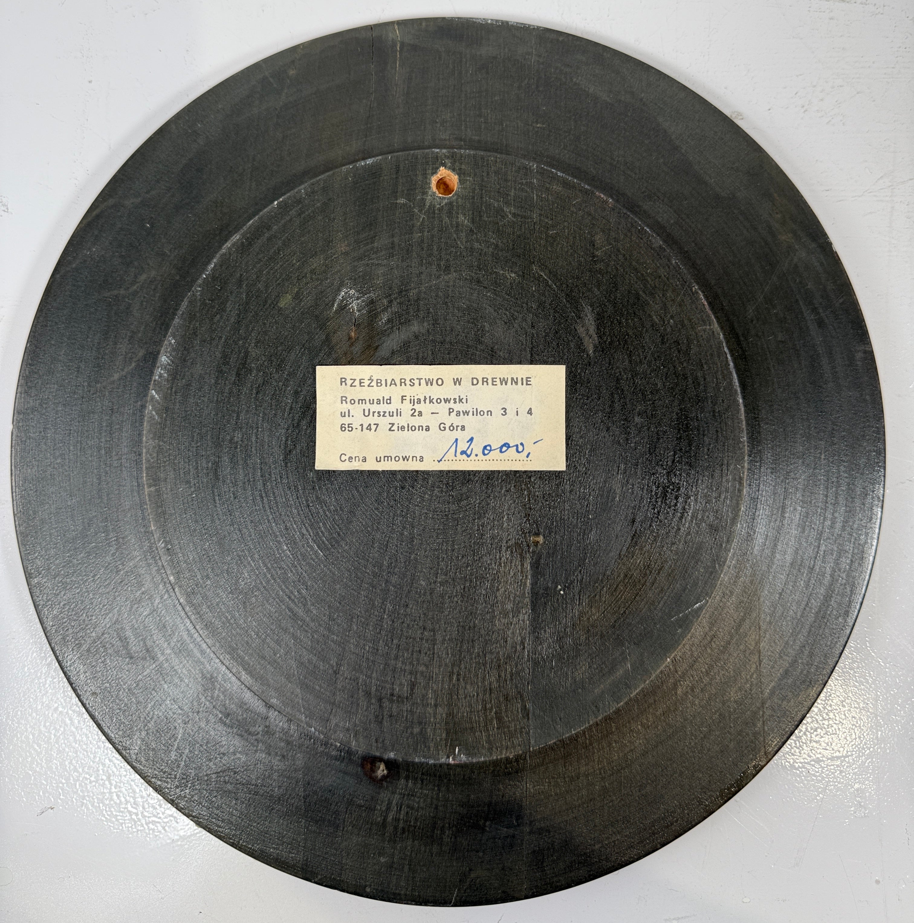 Polish Hand-Painted Wooden Plate by Romuald Fijałkowski – Folk Art