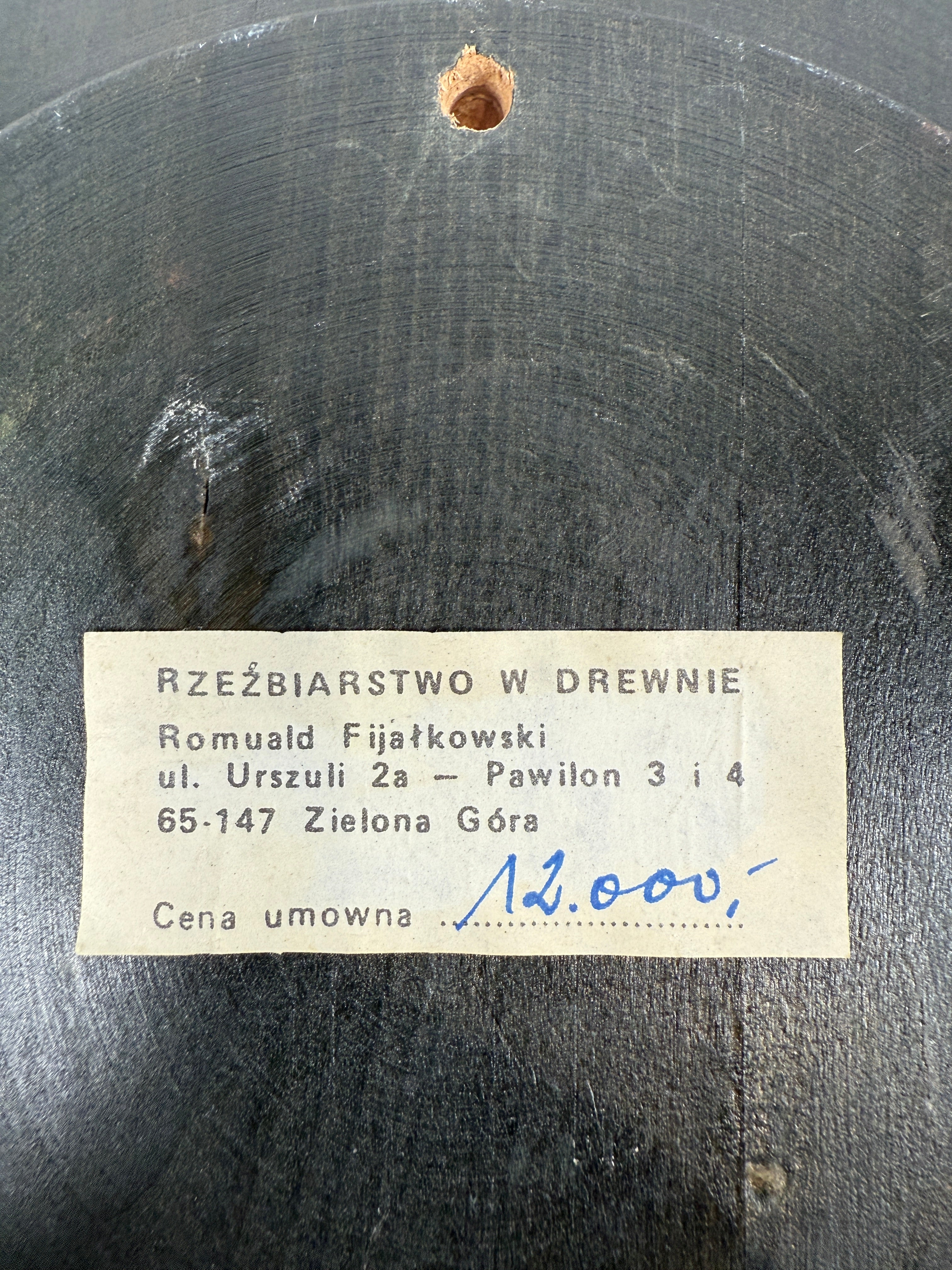 Polish Hand-Painted Wooden Plate by Romuald Fijałkowski – Folk Art