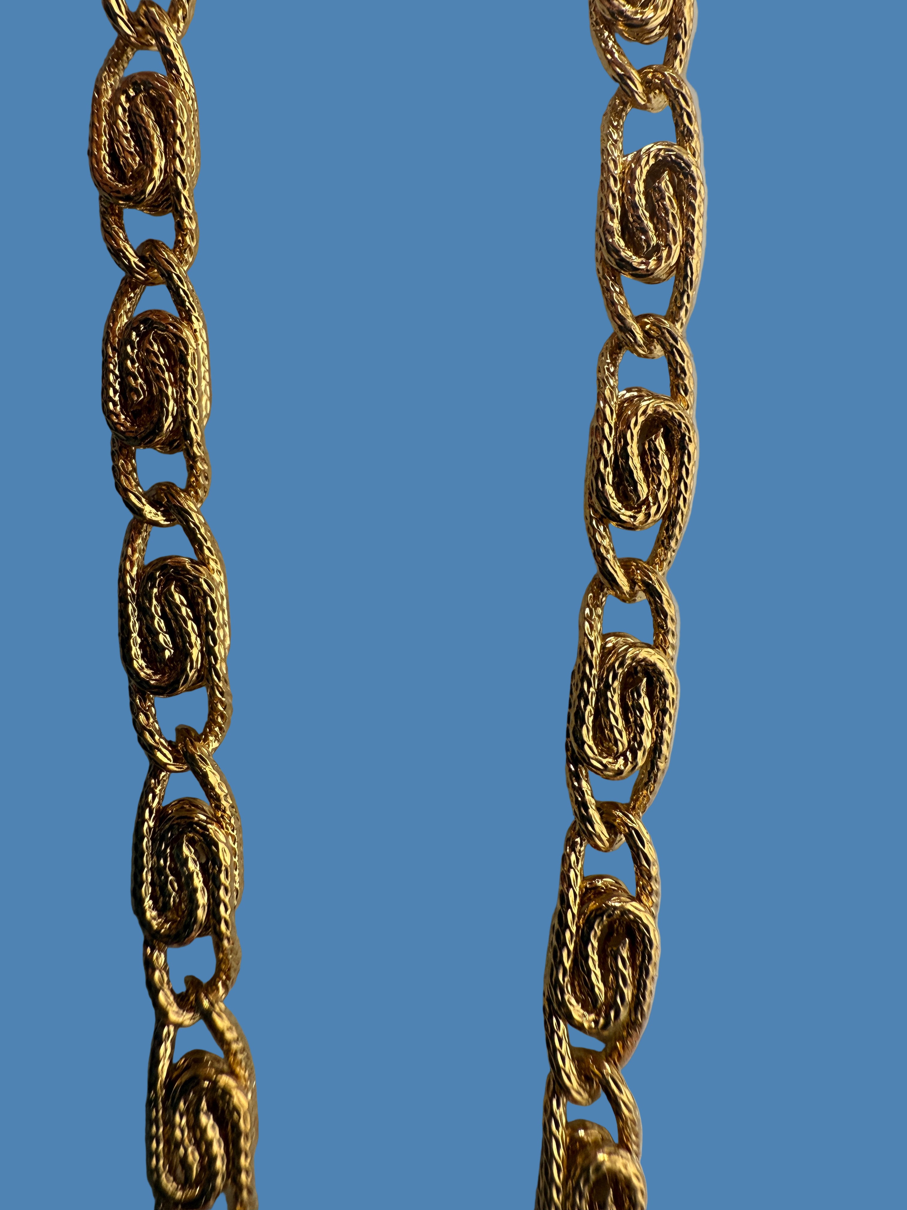 Bracelet Joël doré vintage – Maillons ovales texturés