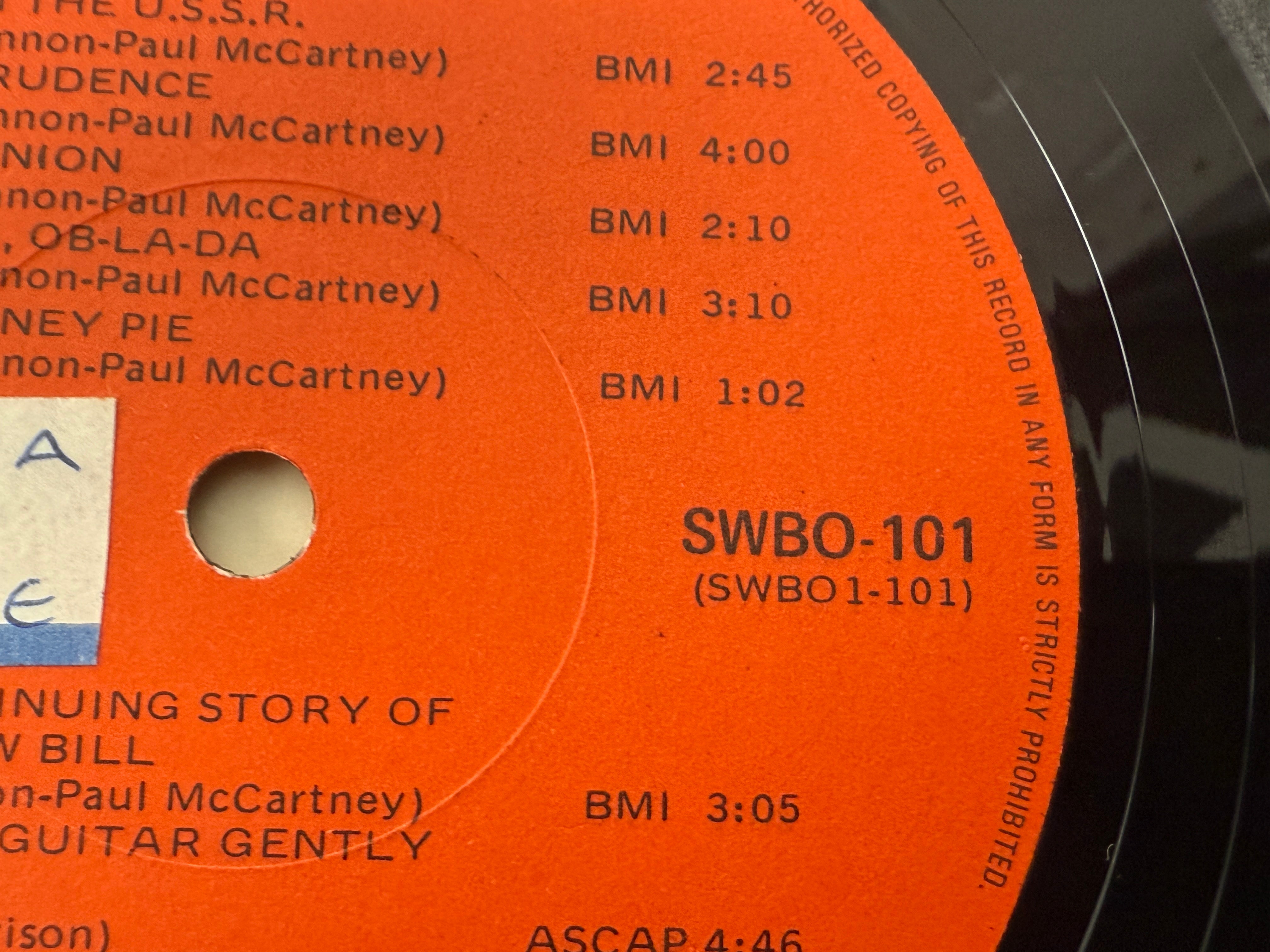 The Beatles – Album blanc 2LP (pressage Capitol canadien des années 1970)