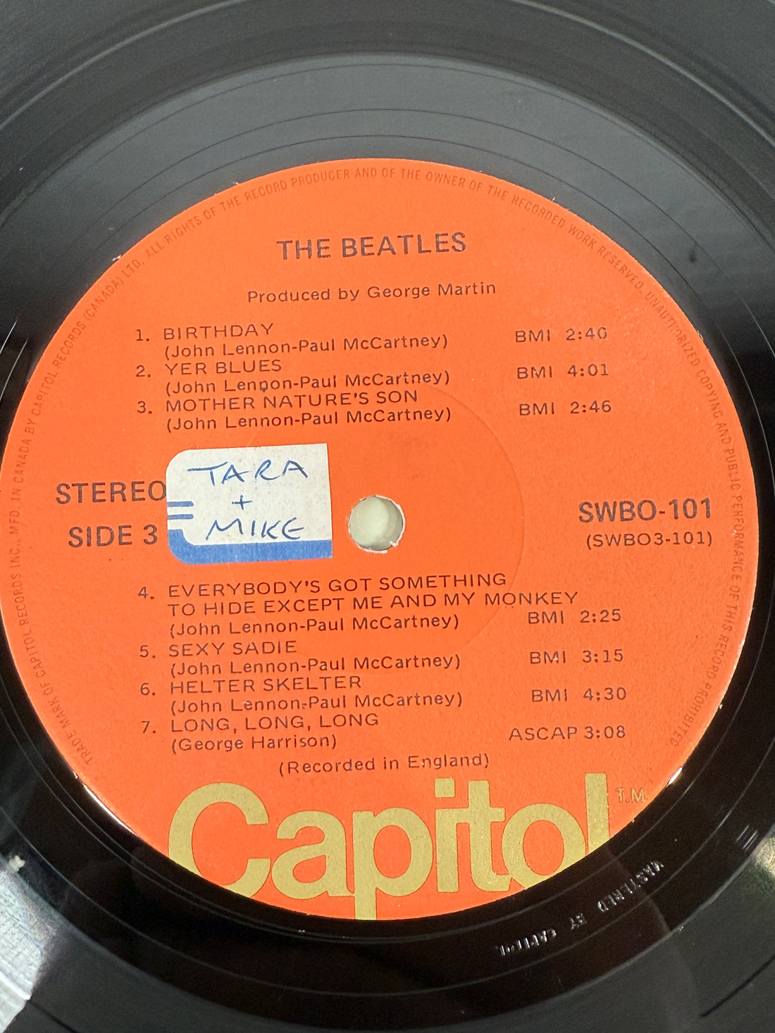 The Beatles – Album blanc 2LP (pressage Capitol canadien des années 1970)