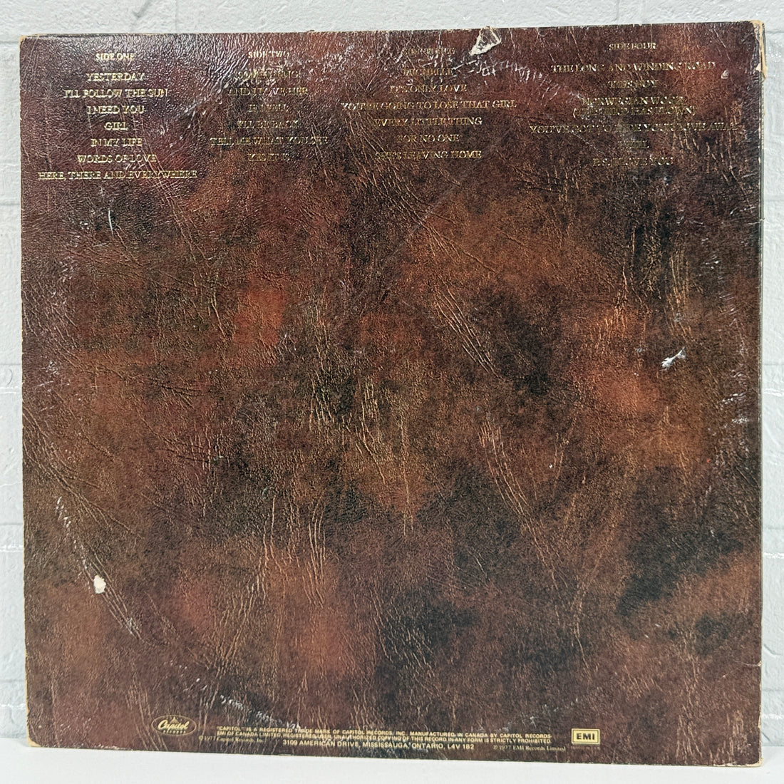 Beatles – Love Songs 1977 Amber Vinyl, Canada SEBX-11844, ALBUM VG+, Cover: G