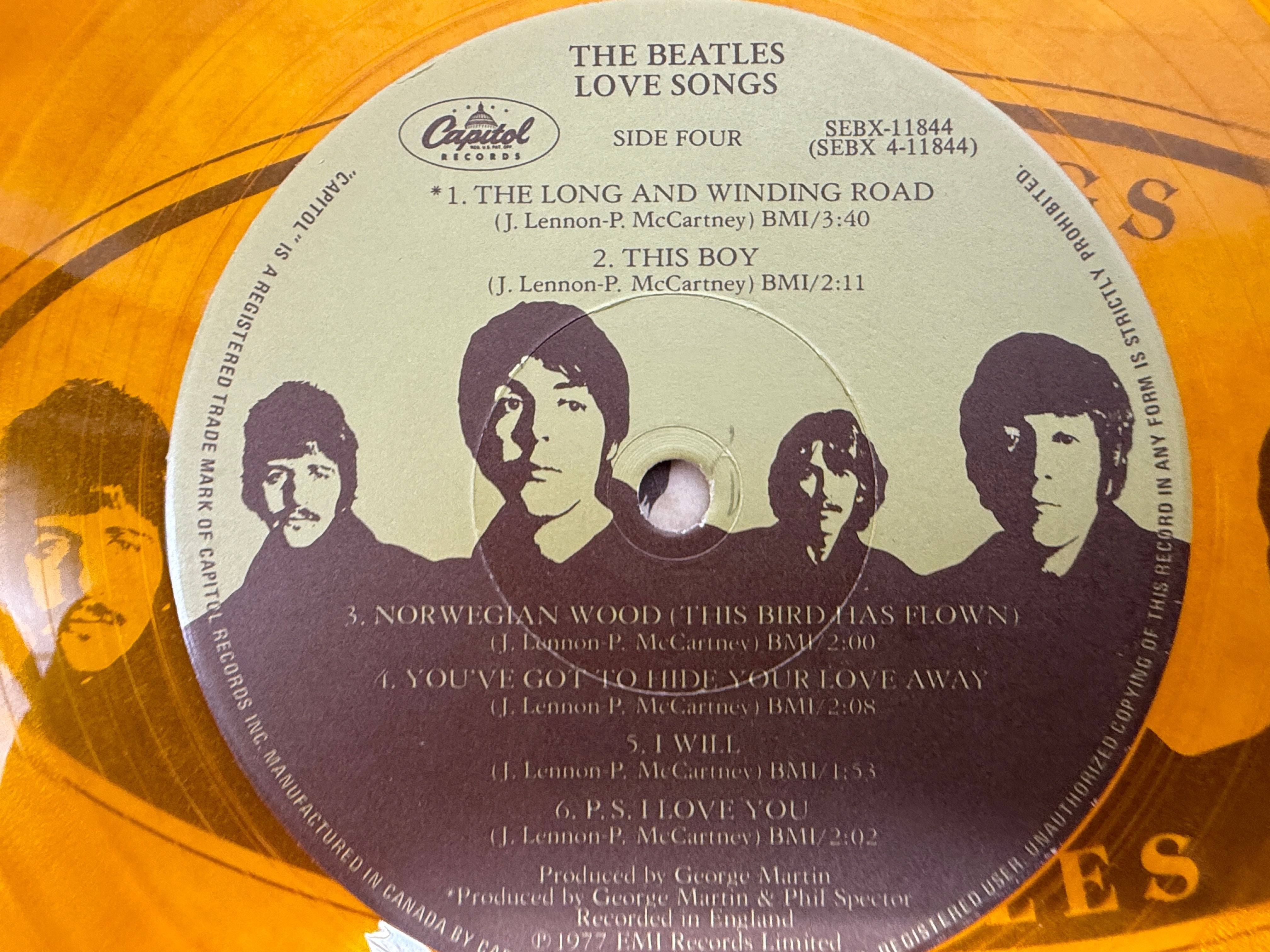 Beatles – Love Songs 1977 Amber Vinyl, Canada SEBX-11844