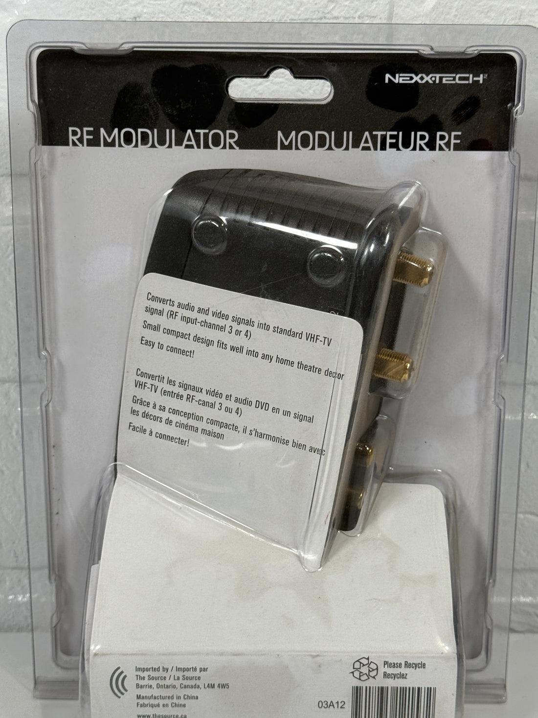 Nexxtech RF Modulator – Sealed New in Box AV to TV Converter