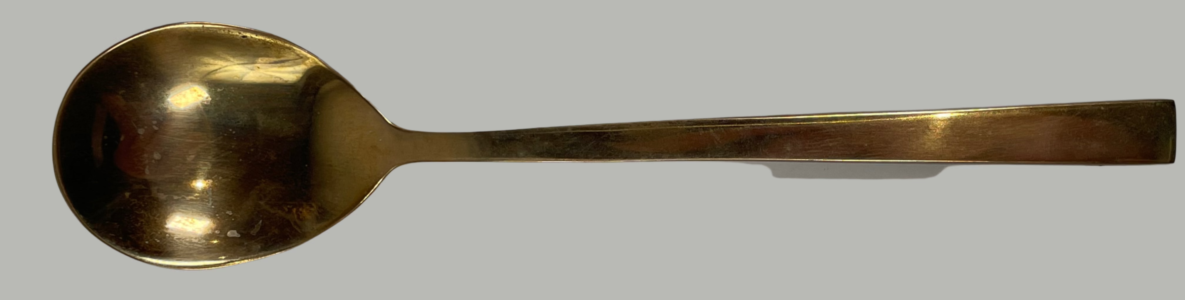 Art Deco, Gold Metal Teaspoons .Box of 6, Original Case, Superior Quality