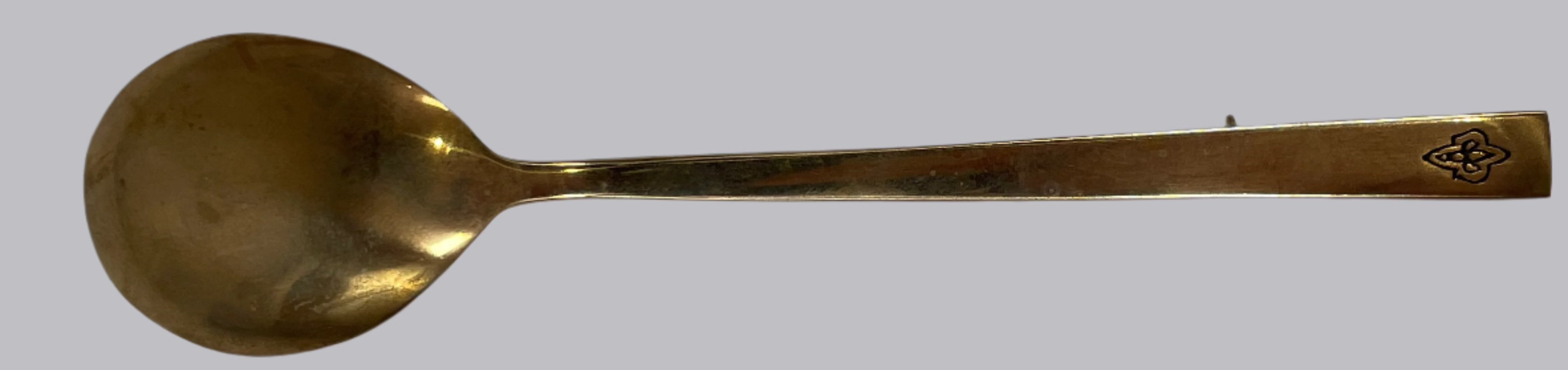 Art Deco, Gold Metal Teaspoons .Box of 6, Original Case, Superior Quality