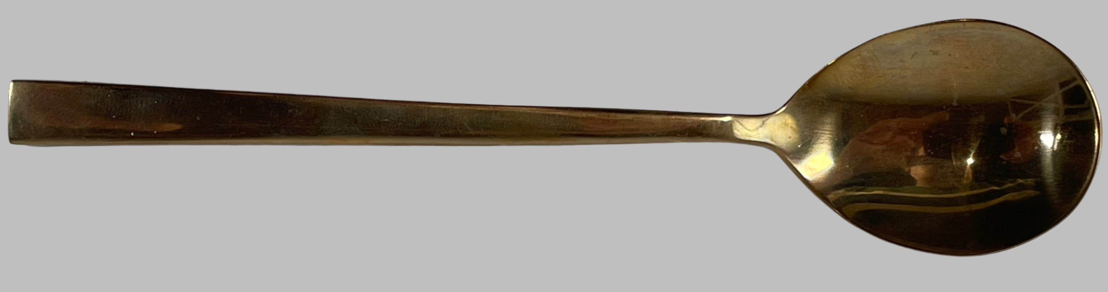 Art Deco, Gold Metal Teaspoons .Box of 6, Original Case, Superior Quality