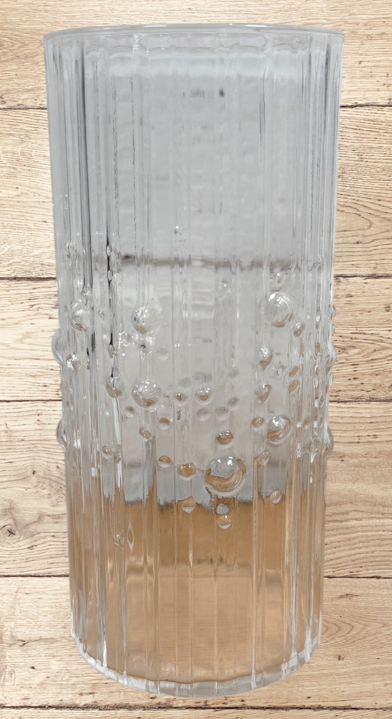 Vintage Iittala Mesi highball glass pair by Tapio Wirkkala. Finnish MCM barware with textured bubble design. Set of 2 in excellent condition.