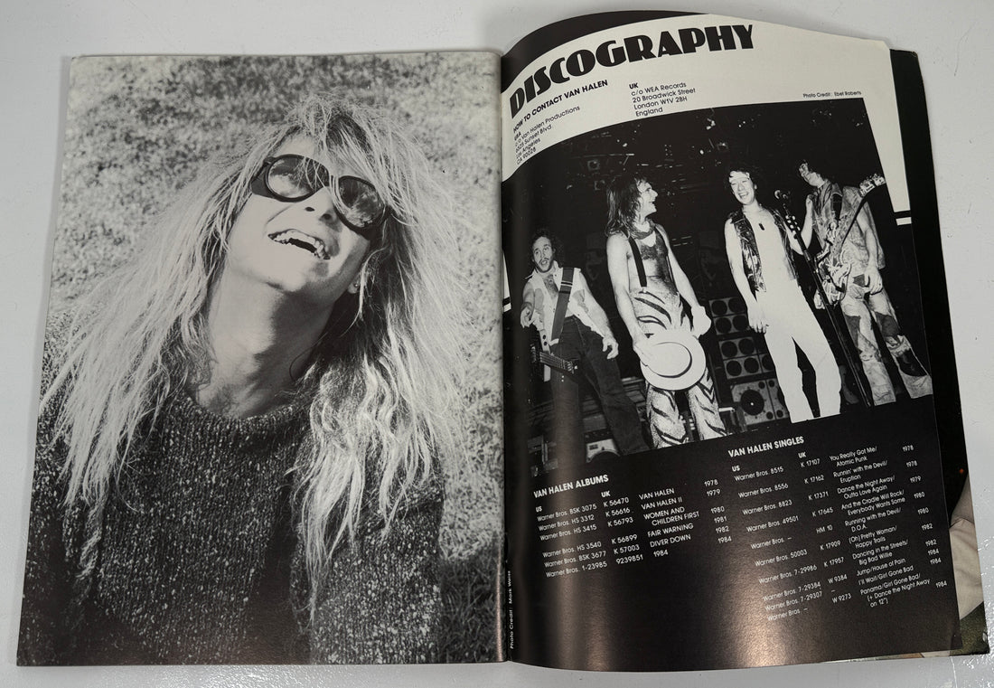 Vintage Van Halen Photo Book – Metal Mania 1984 w/ Poster