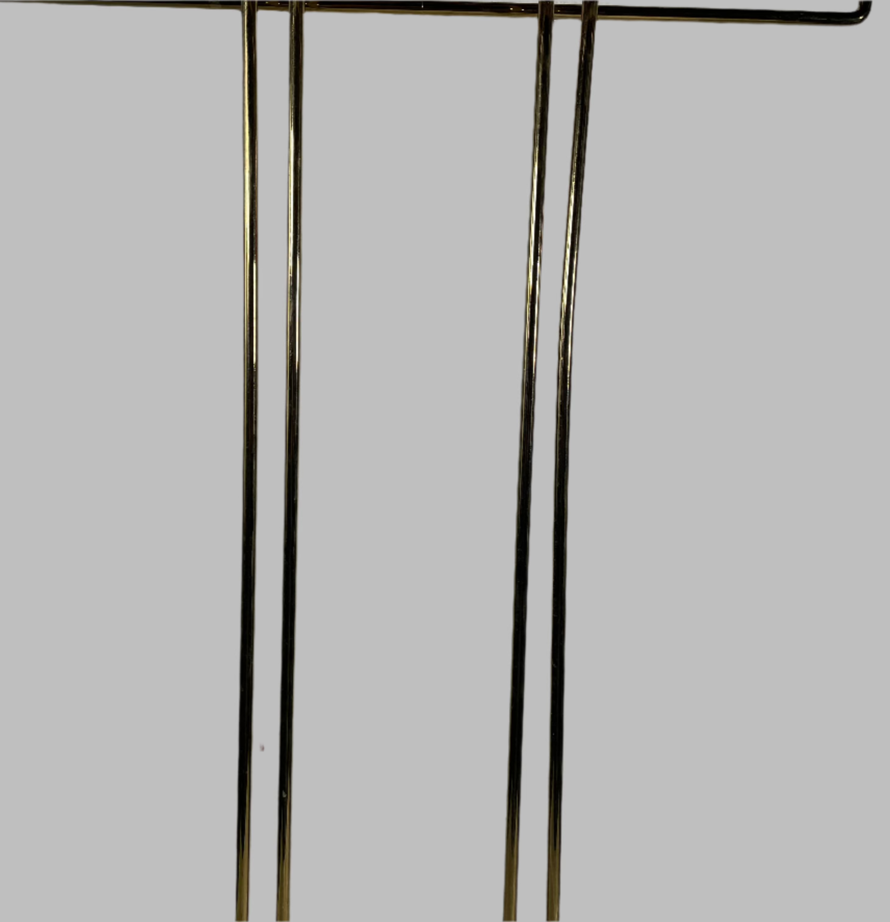 Vintage Mid Century Modern Art Deco, Gold Floor Towel Hanger Quilt Rack Stand