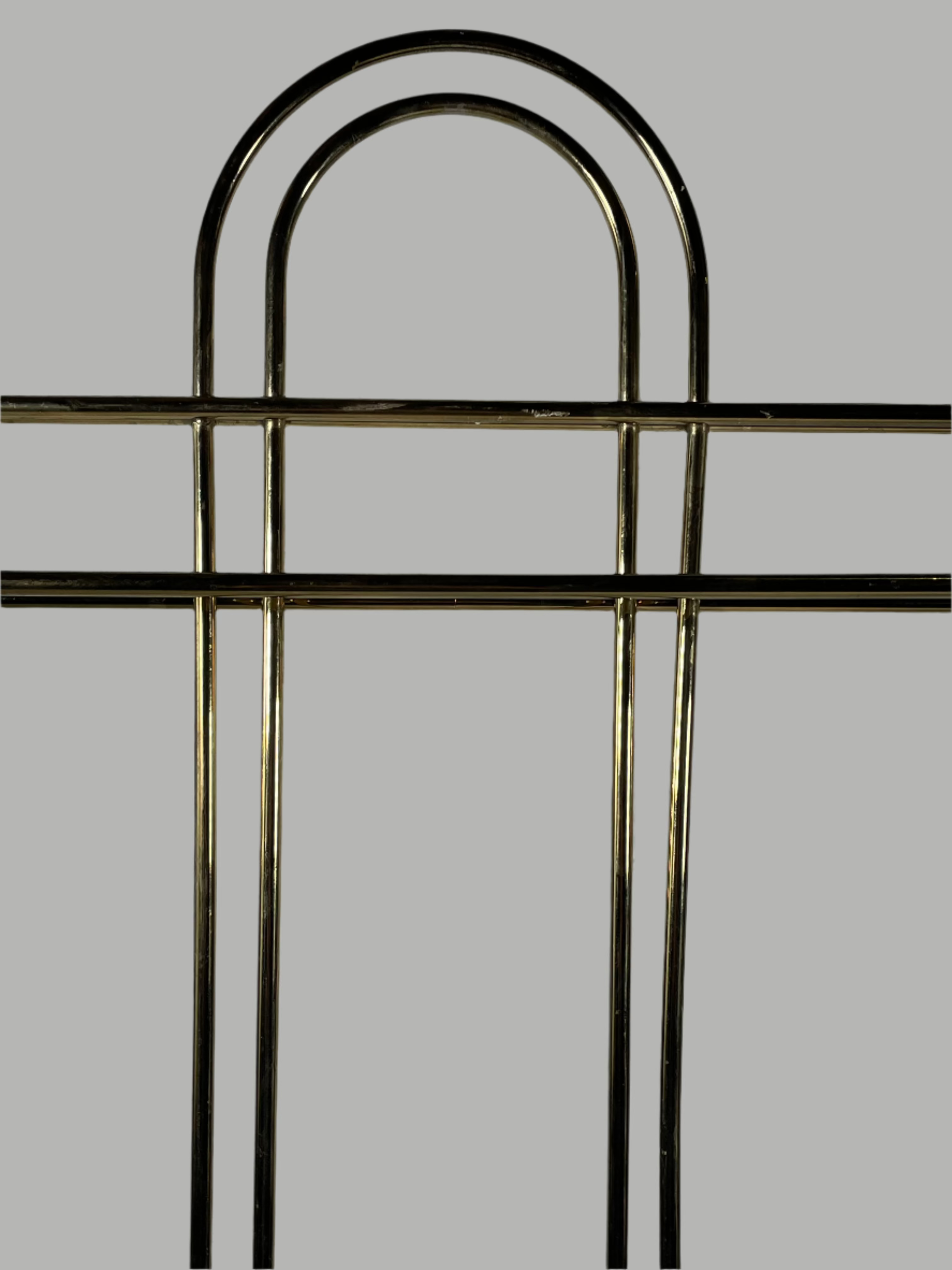 Vintage Mid Century Modern Art Deco, Gold Floor Towel Hanger Quilt Rack Stand