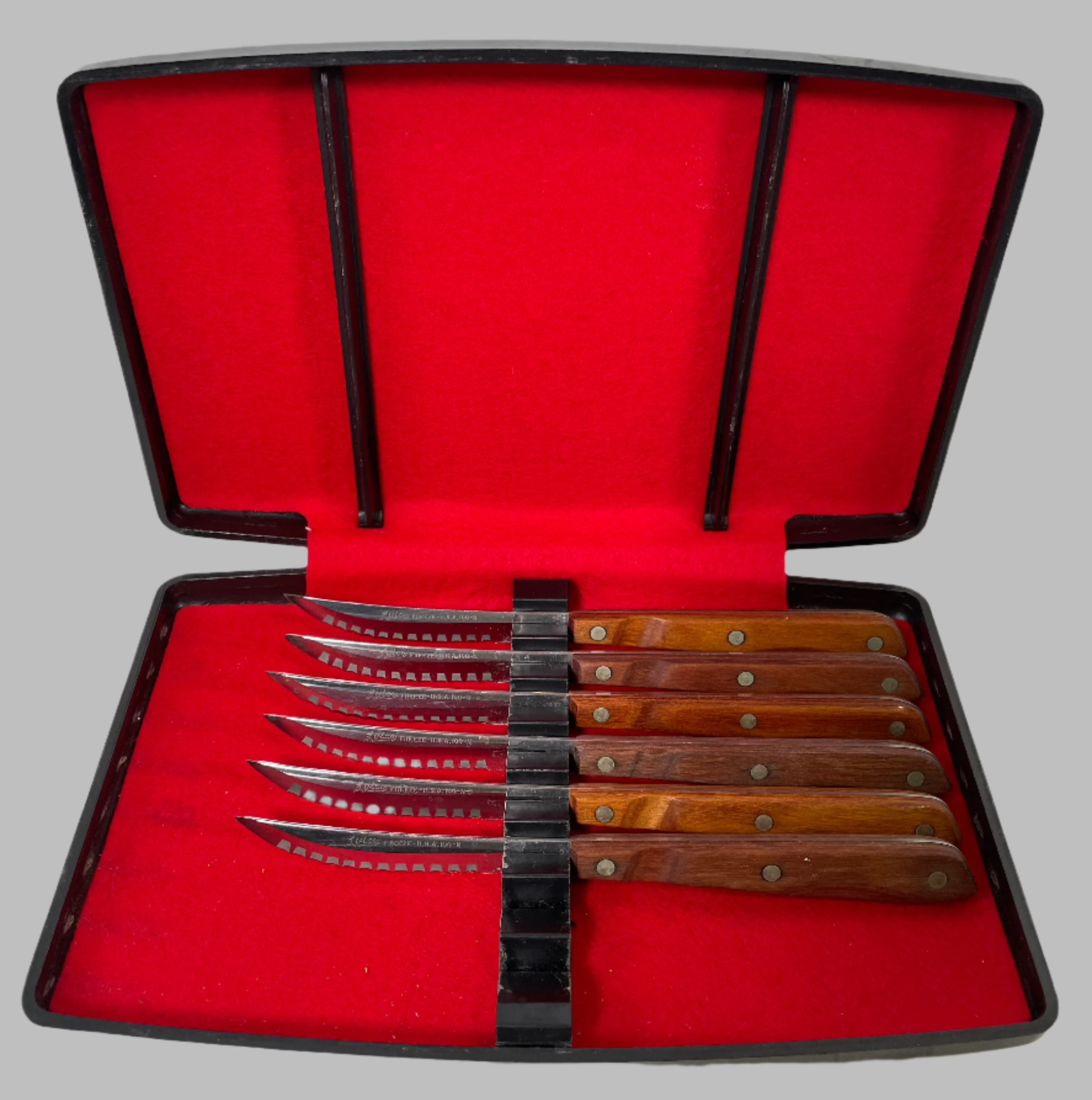 Set of 6 , Vintage Zylco US, Stainless Steel Knife Set, Collectible