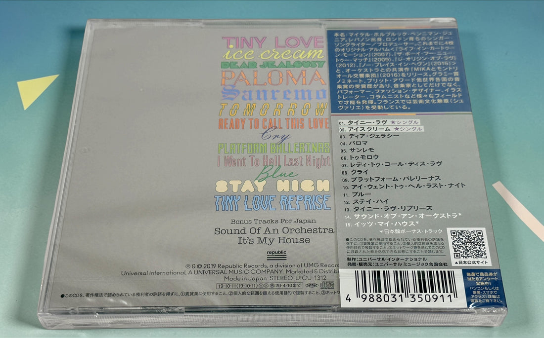 MIKA My Name Is Michael Holbrook Japan CD with obi strip and bonus tracks. 2019 Universal Japan release in excellent condition, complete collectible.