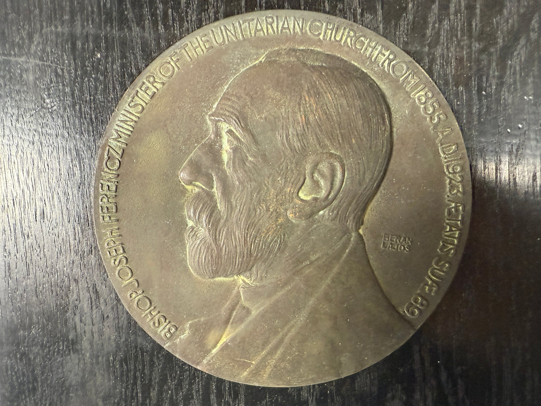 Plaque de bronze – Mgr Joseph Ferencz par Berán Lajos (1923)